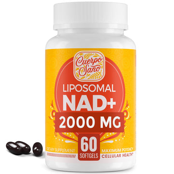 Cuerpo Sano 2000 MG NAD Supplement, Liposomal NAD+ with High Absorption, More Efficient Than Nicotinamide Riboside, Pure & Plus Boosting Supplement, Aging Defense, Metabolism & Cellular, 60 softgels Cuerpo Sano buy supplements canada