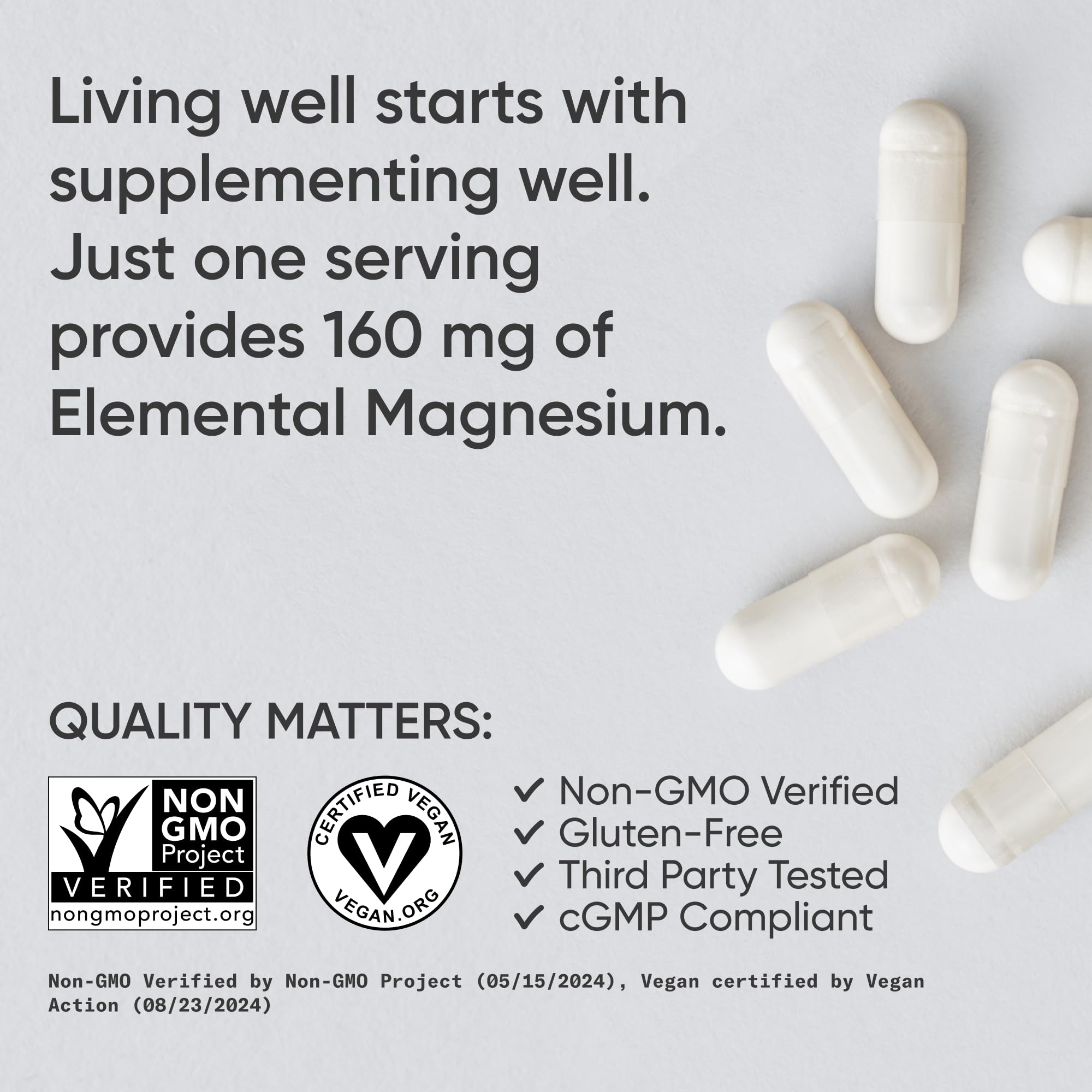 Sports Research® Magnesium Glycinate - Supports Restful Sleep & Enzymatic Processes - 160 mg Chelated Magnesium - Vegan Capsule - 90 Count Sports Research buy supplements canada