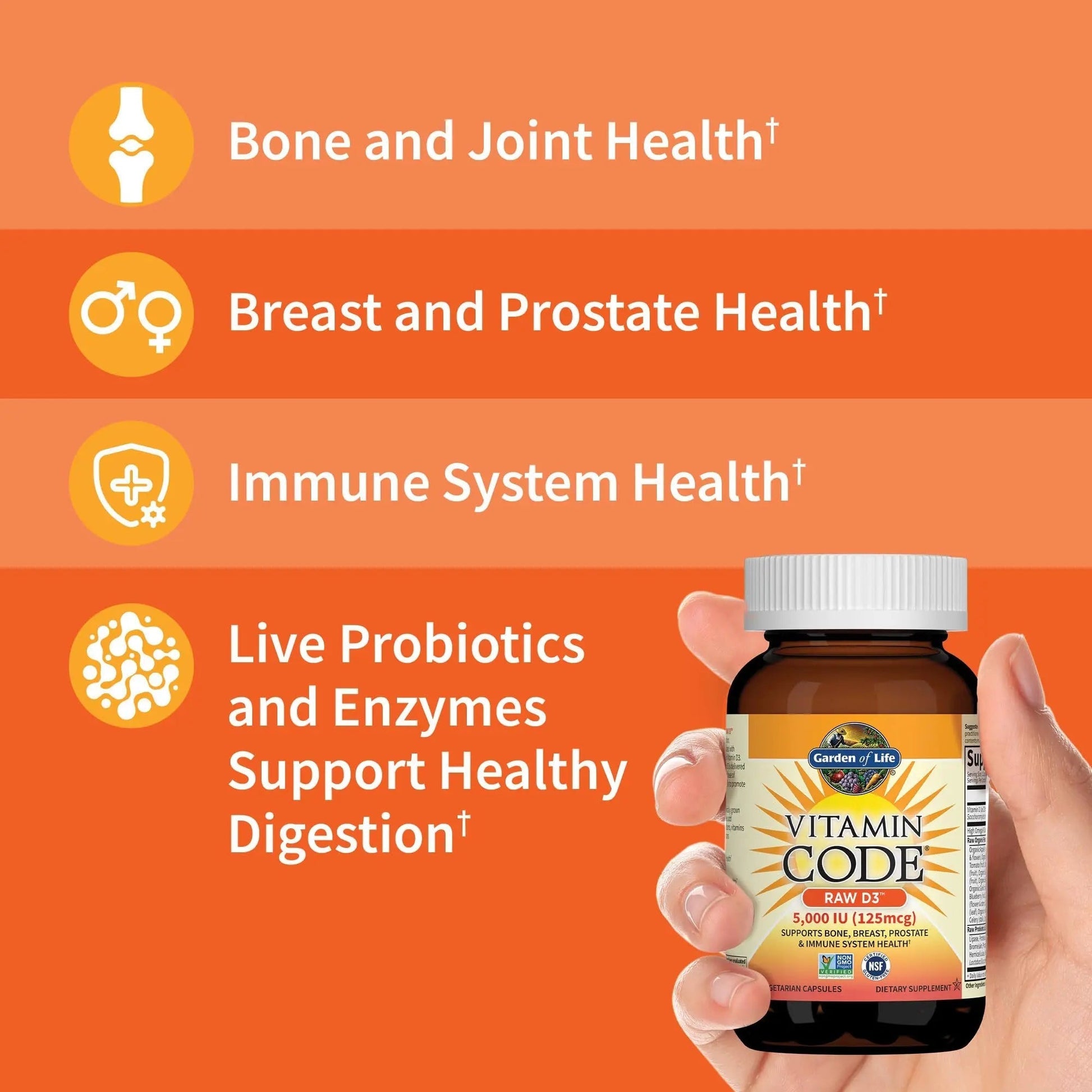 Garden of Life Organics Women's Once Dail,y 60ct & Vitamin Code Vitamin D3 5,000IU, 60ct Garden of Life buy supplements canada