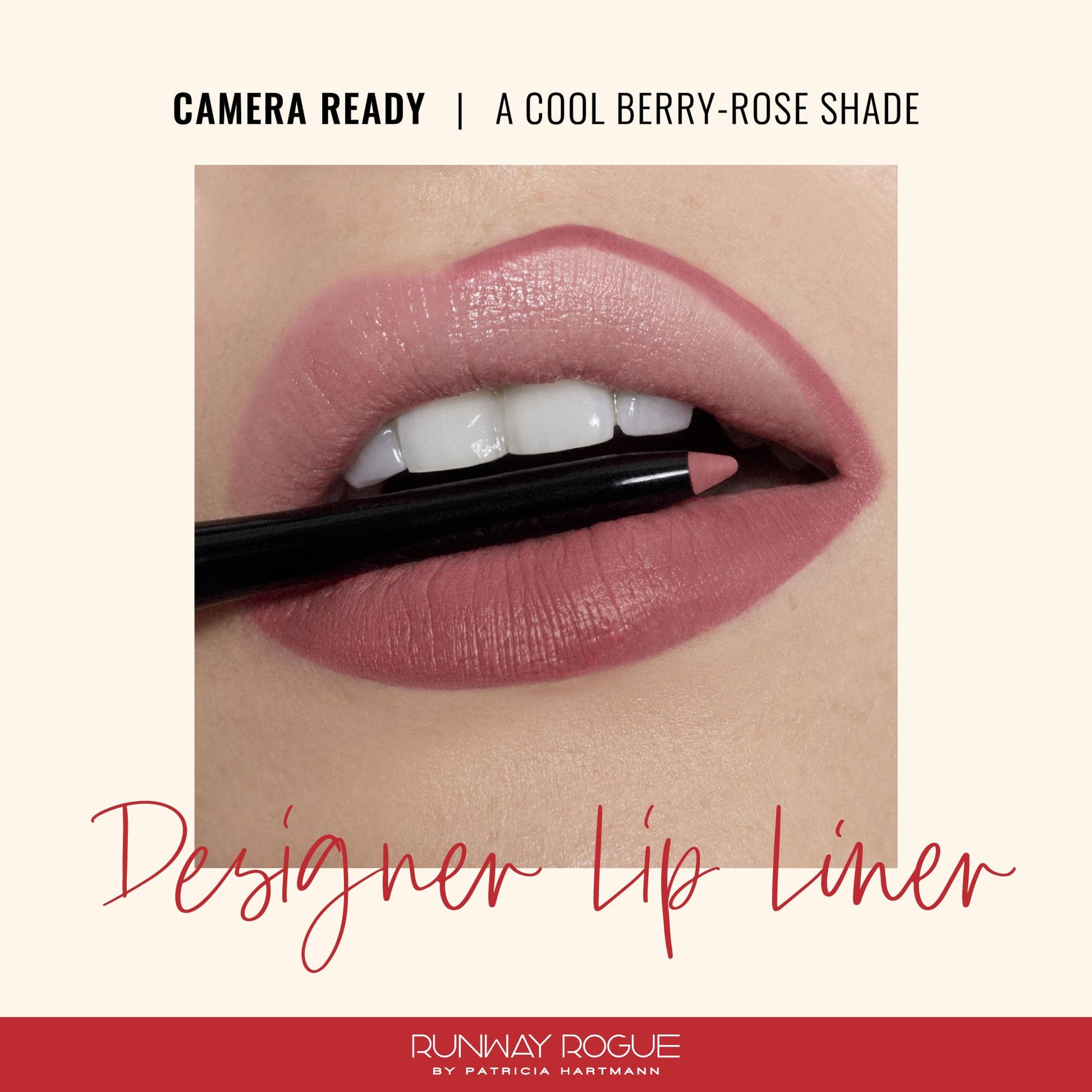 Runway Rogue Designer Liner Lip Pencil, Matte Cool Berry-Rose Lip Liner Pencil and Lip Liner Sharpener, ‘Camera Ready’ Runway Rogue buy supplements canada