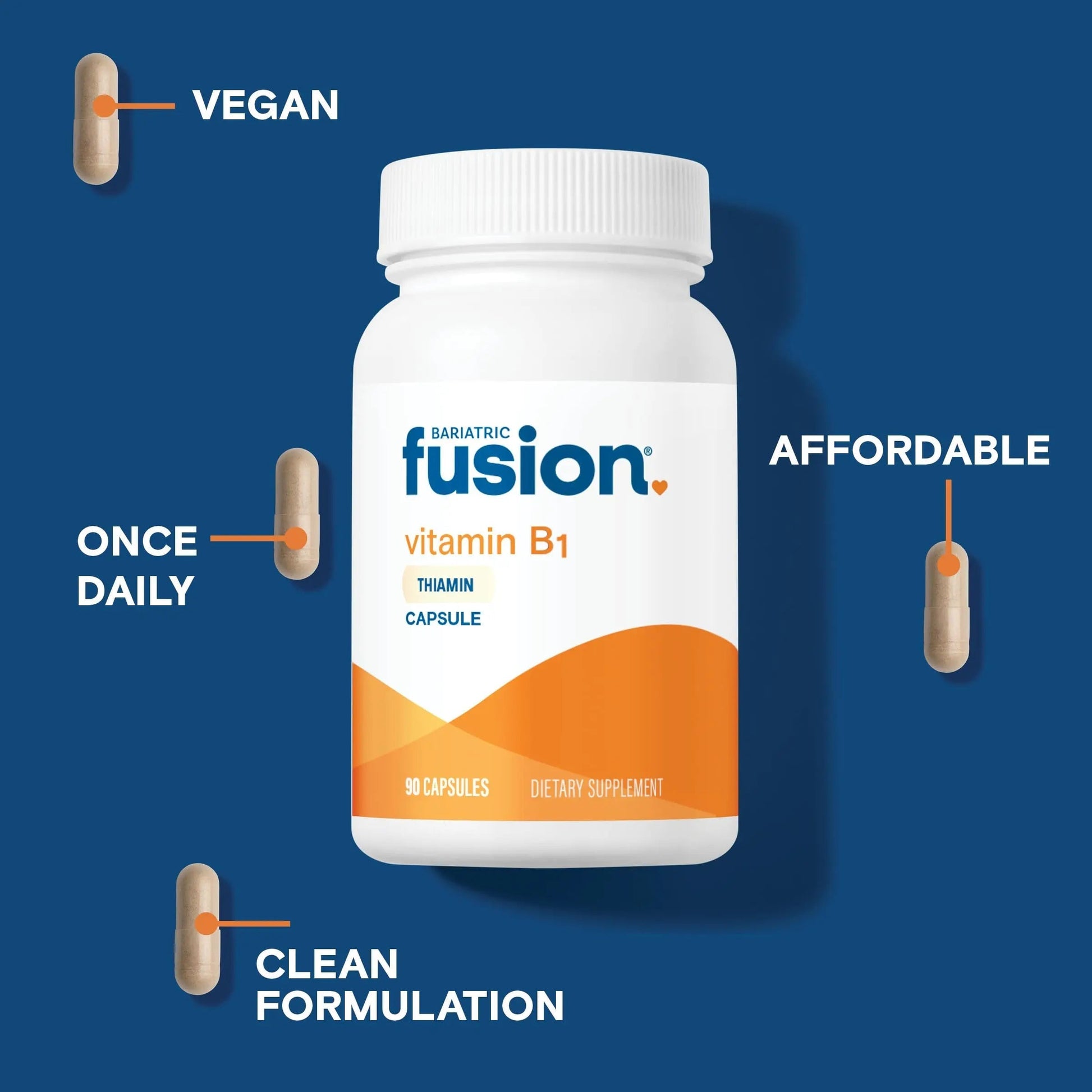 Bariatric Fusion Vitamin B1(Thiamine) for Bariatric Surgery Patients Including Gastric Bypass & Sleeve Gastrectomy, Easy to Swallow Capsule, 90 Count Bariatric Fusion buy supplements canada
