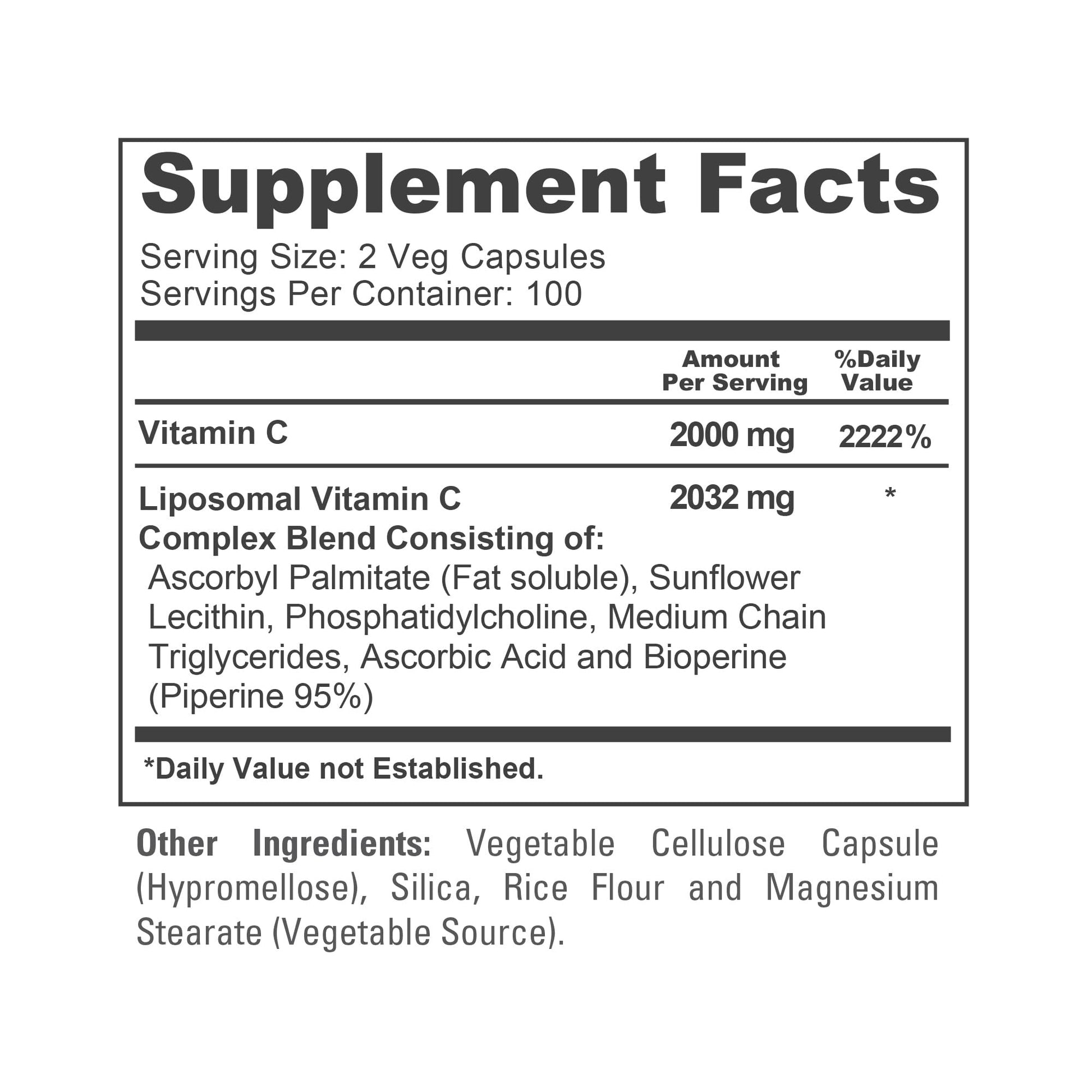 NusaPure Liposomal Vitamin C 2032mg - 200 Veggie Vegan Capsules, BioPerine - High Absorption Ascorbic Acid NusaPure buy supplements canada
