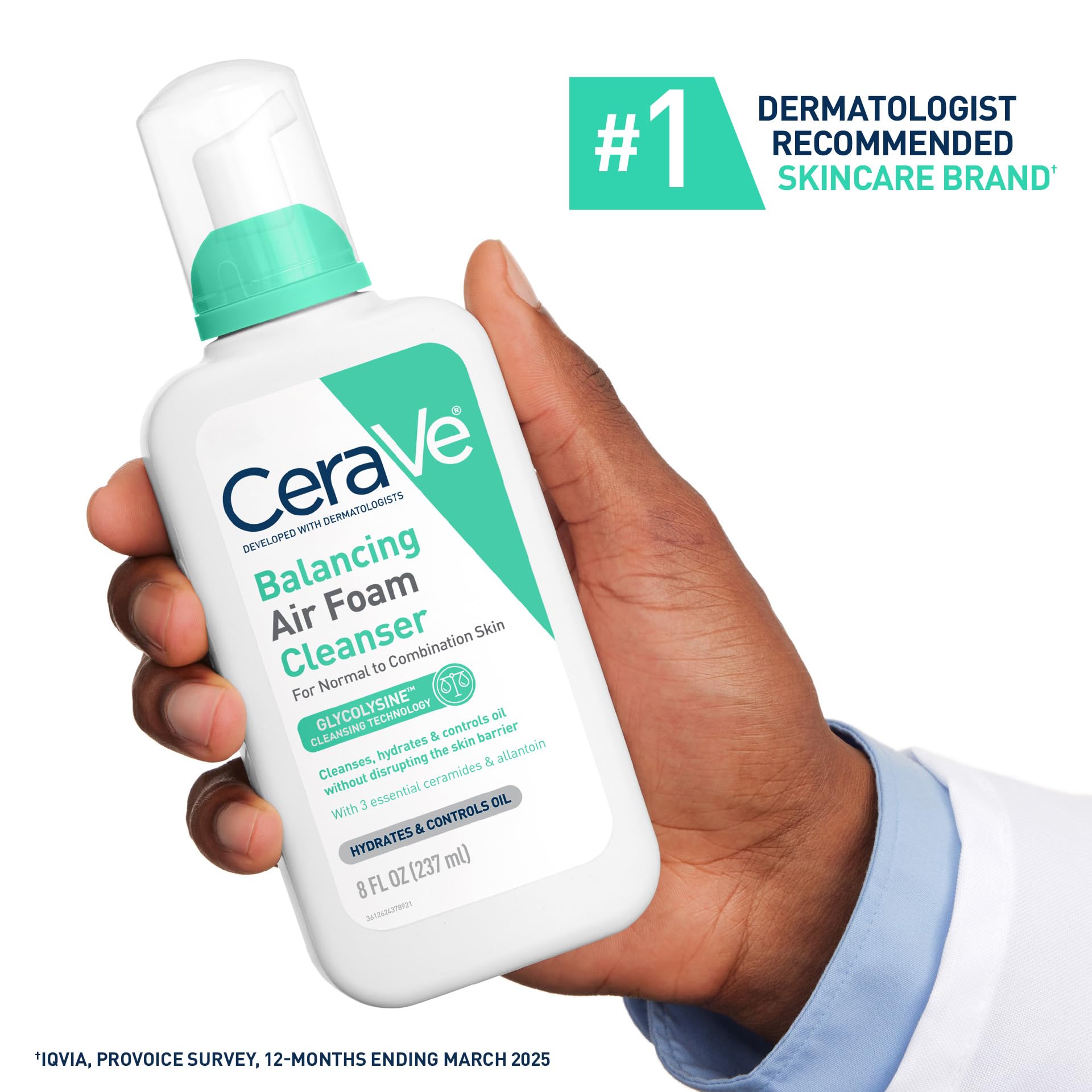 CeraVe Balancing Air Foam Face Wash, Foaming Facial Cleanser For Combination Skin, 8HR Oil Control + 24HR Hydration CeraVe buy supplements canada