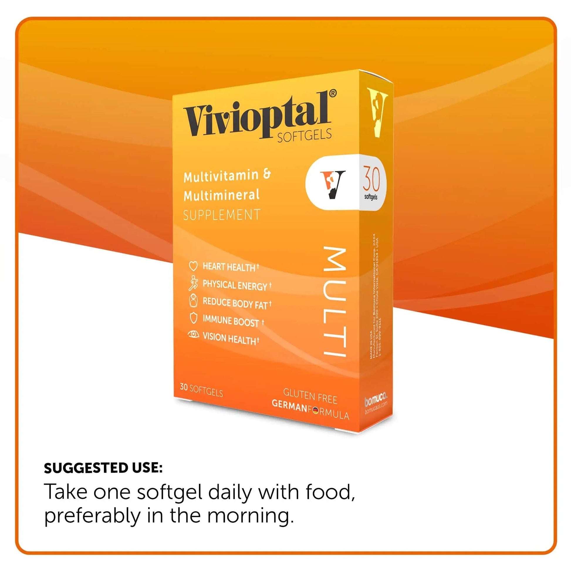 Vivioptal Multi 30 Softgels, Multivitamin & Multimineral, Gluten Free, German Formula Vivioptal Vitamins buy supplements canada