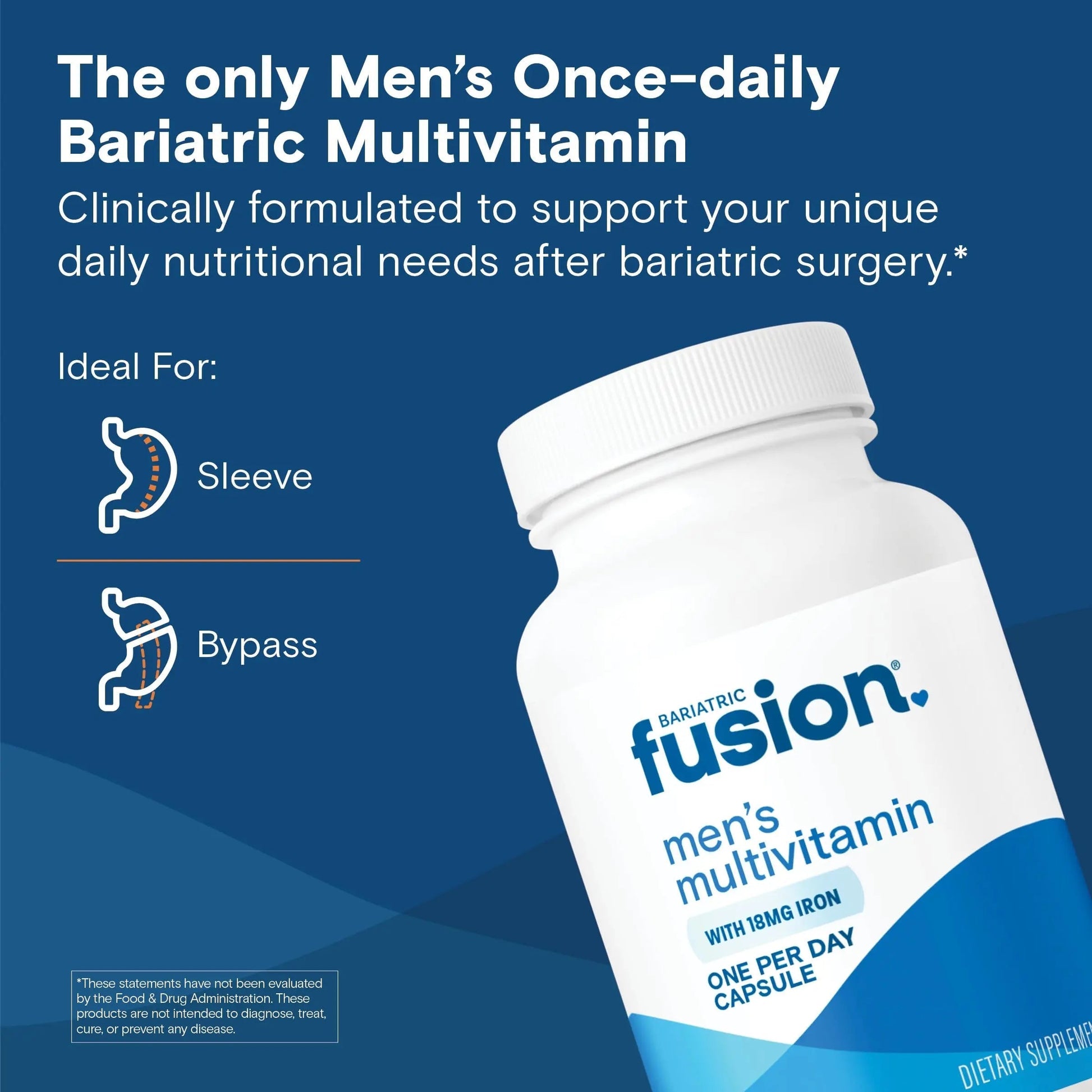 Bariatric Fusion One Per Day Bariatric Multivitamin with Iron for Men | with Prostate and Heart Support Vitamins* | Bariatric Fusion buy supplements canada