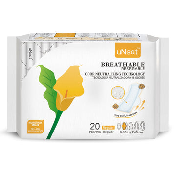 uNeat Regular with Wings Ultra-Thin Sanitary Pads for Women and Teen, Unscented, Eliminates Odor uNeat buy supplements canada