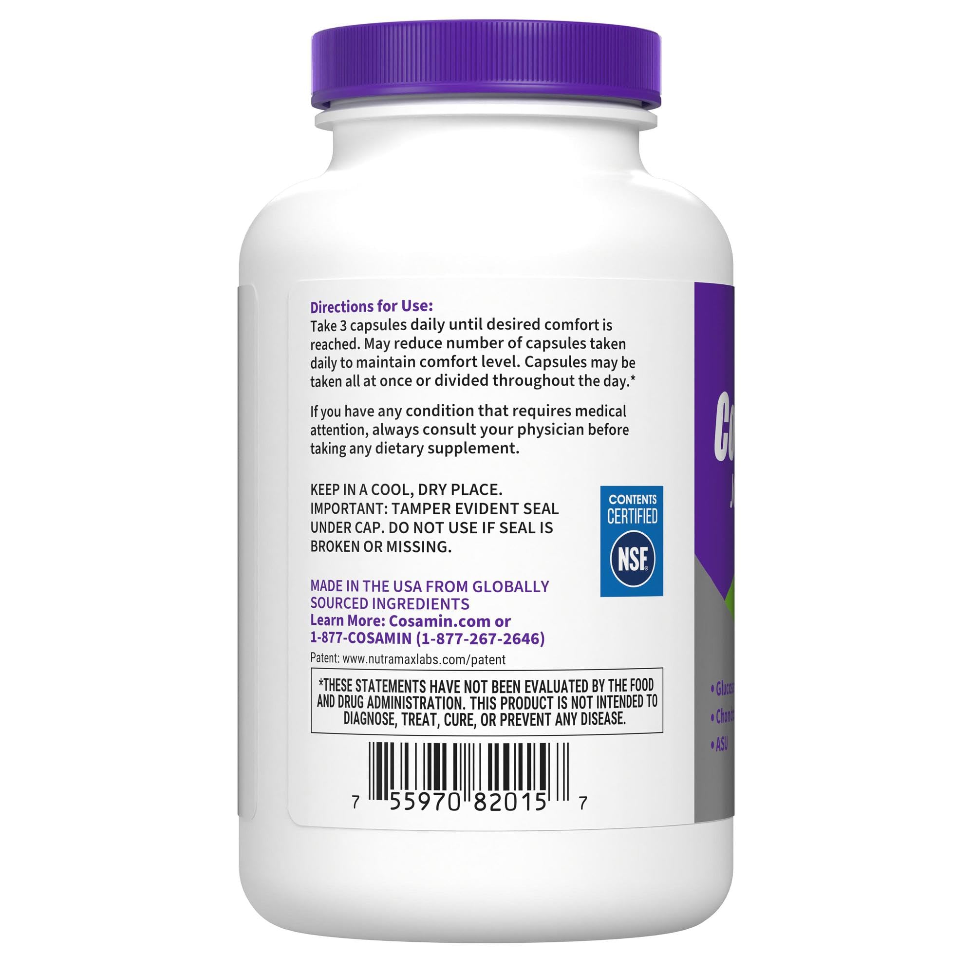 Nutramax Laboratories Cosamin® ASU Joint Health Supplement with Glucosamine, Chondroitin & ASU for Adult Men & Women, Joint Supplement, 230 Capsules Nutramax Laboratories buy supplements canada