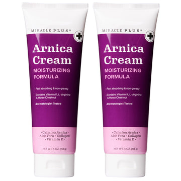 Miracle Plus Arnica Cream Extra Strength Bruise Relief Lotion For Bruising And Swelling On Skin | Arnica Gel, Vitamin K Cream, Skin Care | Moisturizing Bruise Formula With Horse Chestnut, 2-Pack Miracle Plus buy supplements canada