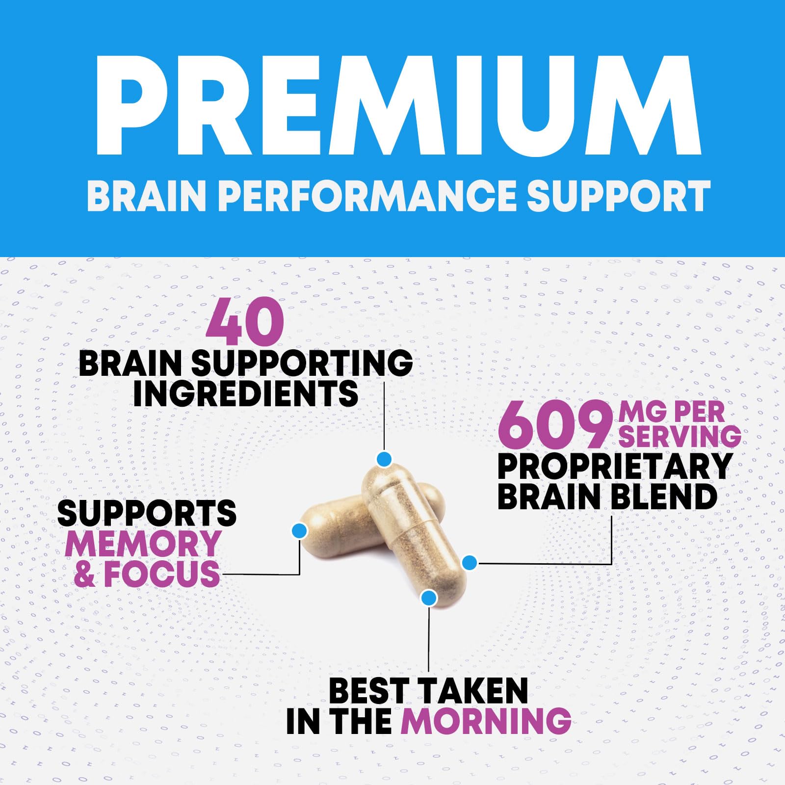 Brain Memory Supplement Pills - 3X Strength Nootropics for Concentration, Clarity & Focus Support - Brain Health Cognitive Vitamins with Bacopa, Phosphatidylserine & DMAE, Brain Booster - 240 Capsules Nature's Nutrition buy supplements canada