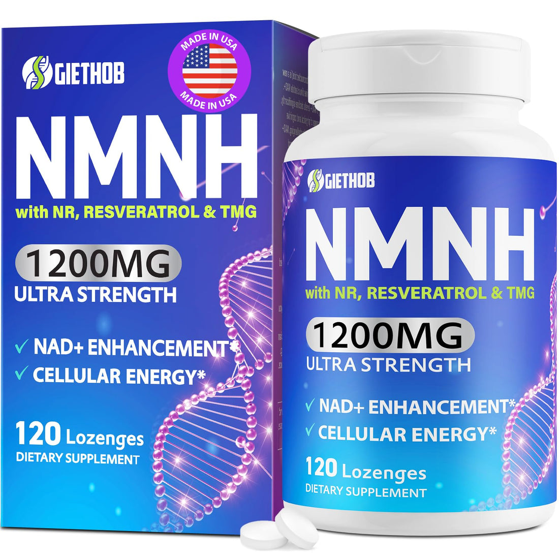 Wriayrui Sublingual NMNH (Dihydronicotinamide Mononucleotide), NMN Supplement Alternative, NAD+ Levels as We Age, Anti-Aging, Energy, NAD Resveratrol Supplement with w/NR, Resveratrol & TMG 120 Count Wriayrui buy supplements canada