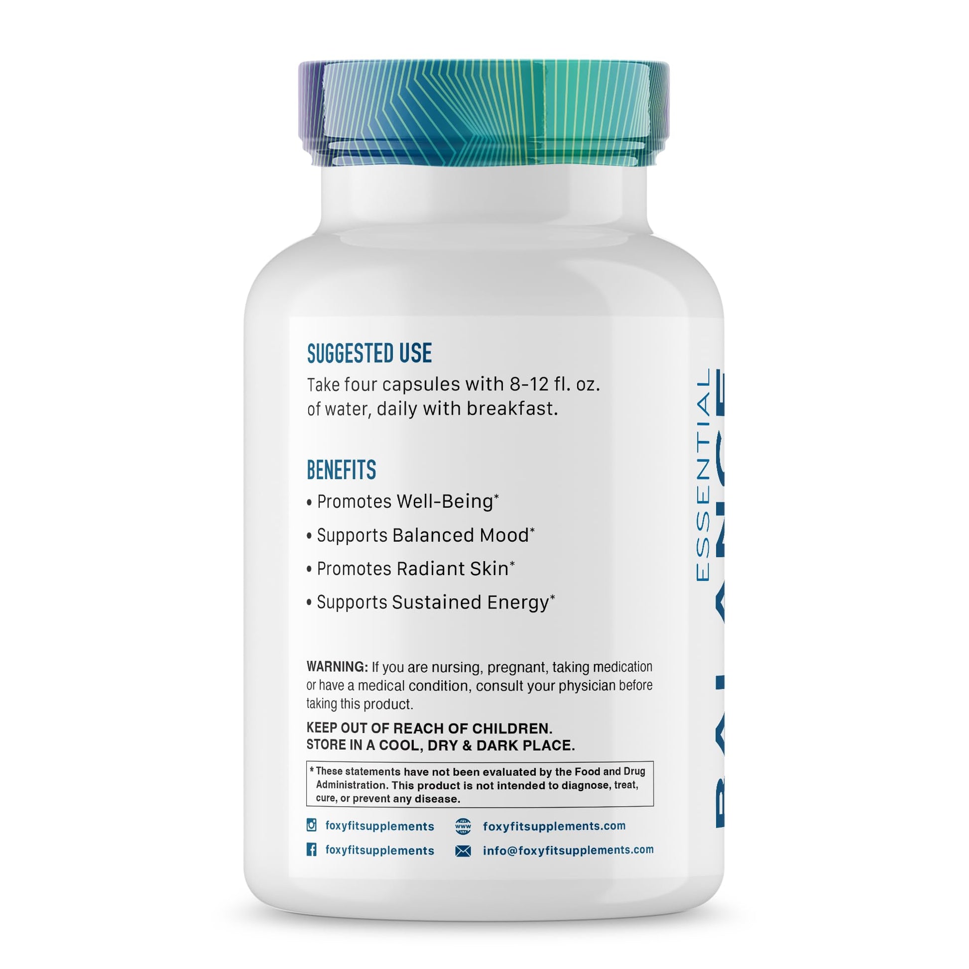 Essential Balance Hormonal Support and Vitamin Supplement for Women by Foxy Fit – Antioxidant, Healthy Skin & Hair for Daily Use* (30 Servings) FoxyFit buy supplements canada