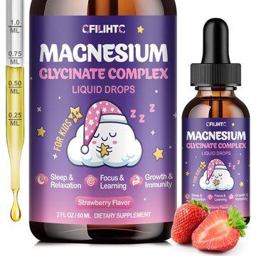 Magnesium Glycinate Liquid for Kids - Magnesium Bisglycinate Drops with L-Theanine, Chamomile & Vitamin B6, B12, C, D3 for Sleep, Relaxation, Immune Support, Calm & Focus - 2 Fl Oz, Strawberry Flavor CFILIHTC buy supplements canada