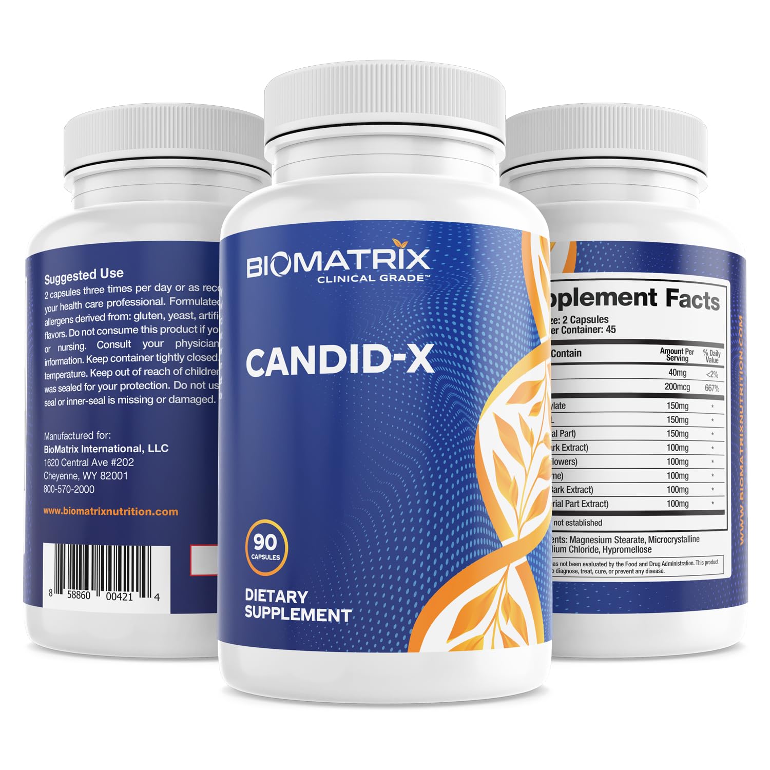 BioMatrix Candid-X Gut Cleanse with Berberine, Oregano, Sodium Caprylate, Chamomile, Ginger BioMatrix buy supplements canada