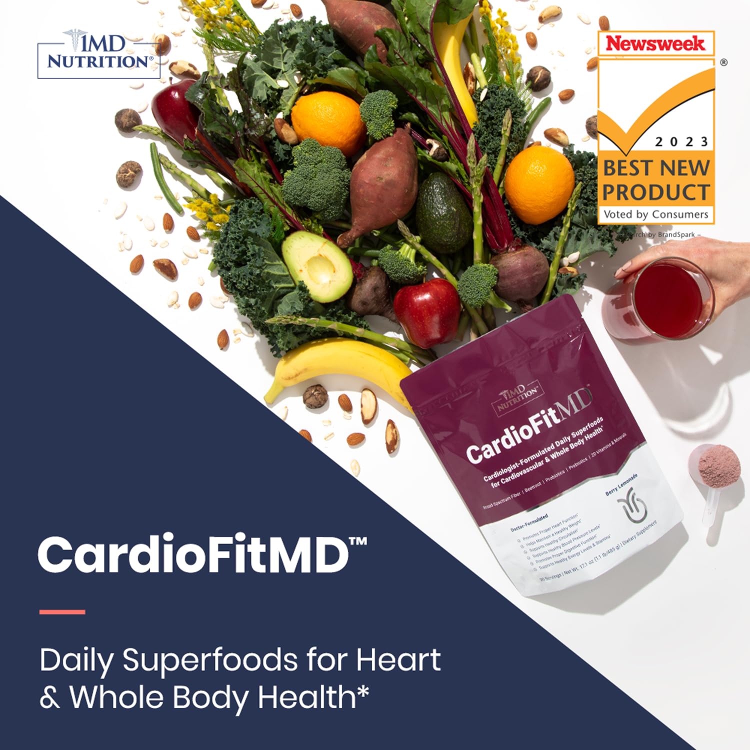 1MD Nutrition CardioFitMD - Vegan Beets Superfood Keto-Friendly Heart Health Powder 1MD Nutrition buy supplements canada