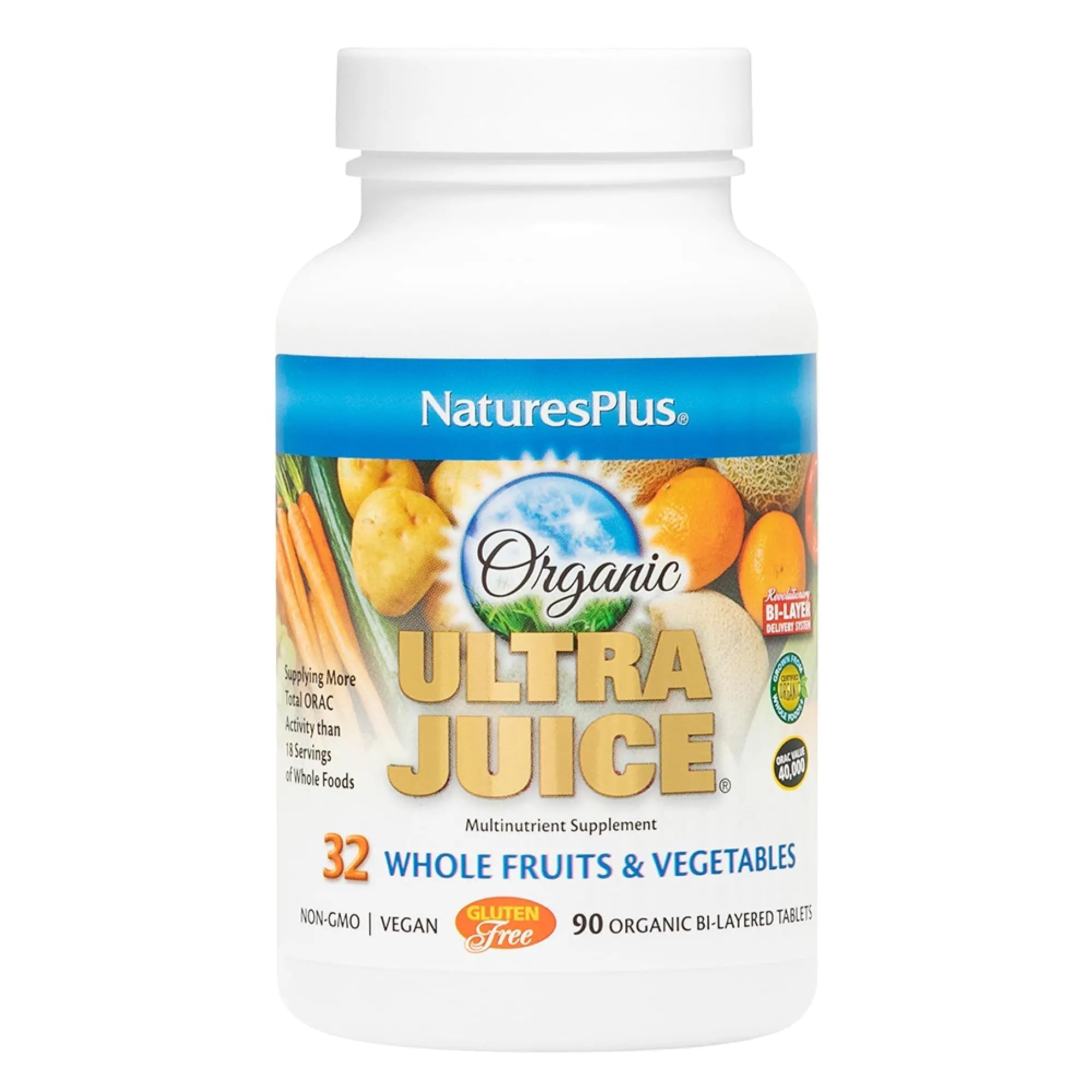NaturesPlus Ultra Juice Multivitamin - 90 Bi-Layered Tablets - Whole Food Supplement with Fruits, Vegetables & Probiotics NaturesPlus buy supplements canada