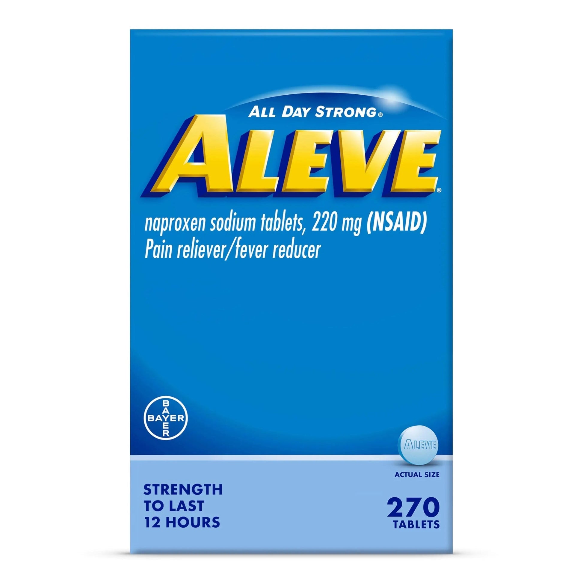 Aleve Pain Reliever & Fever Reducer Tablets, Naproxen Sodium, Headache, Back and Body Pain Relief Medicine, 270 Count Aleve buy supplements canada