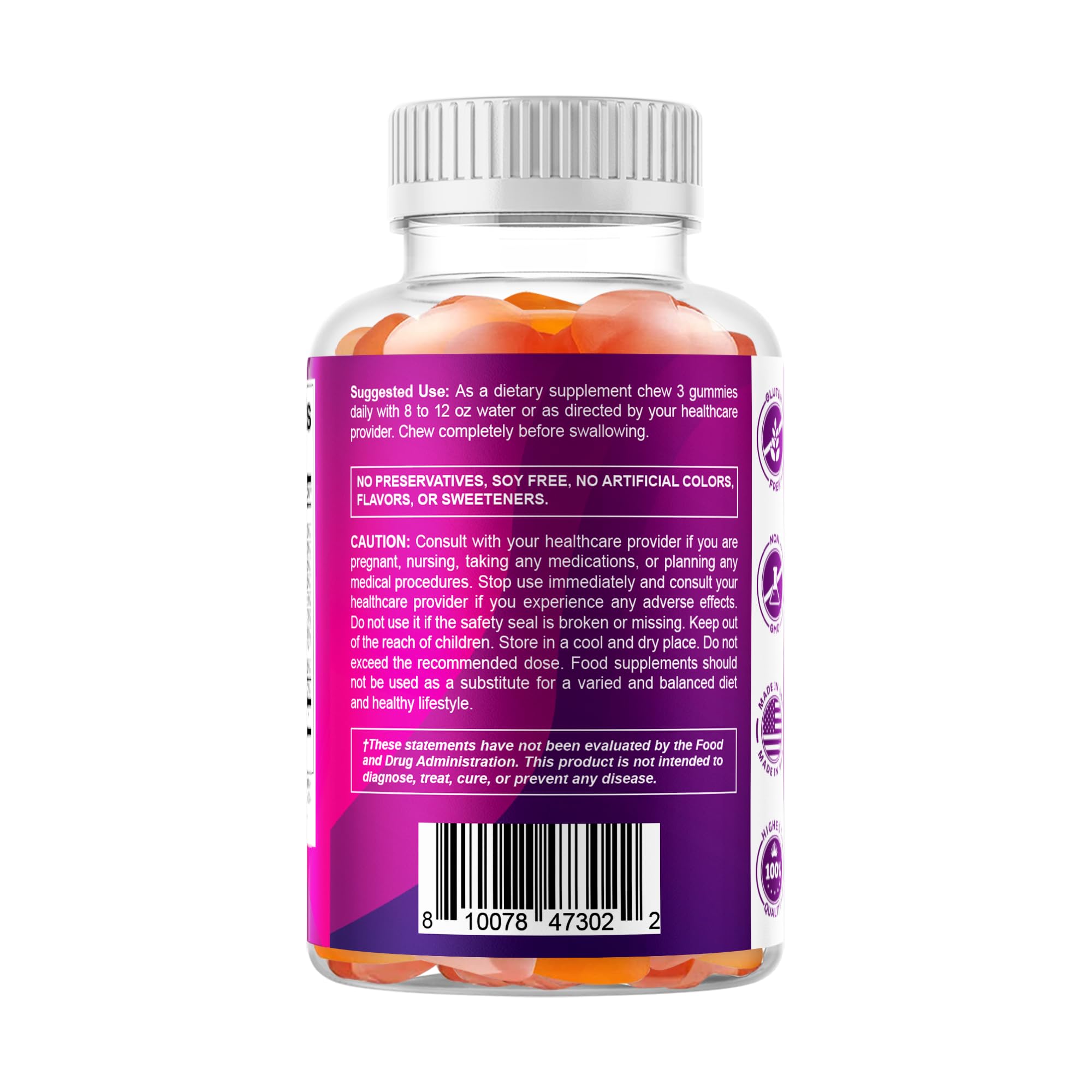Vitamatic Prebiotic Fiber Gummies for Adults – 2 Pack (Total 120 Gummies) 7g Fiber per Serving | Extra Strength | Zero Sugar Added | Pectin-Based Vitamatic buy supplements canada