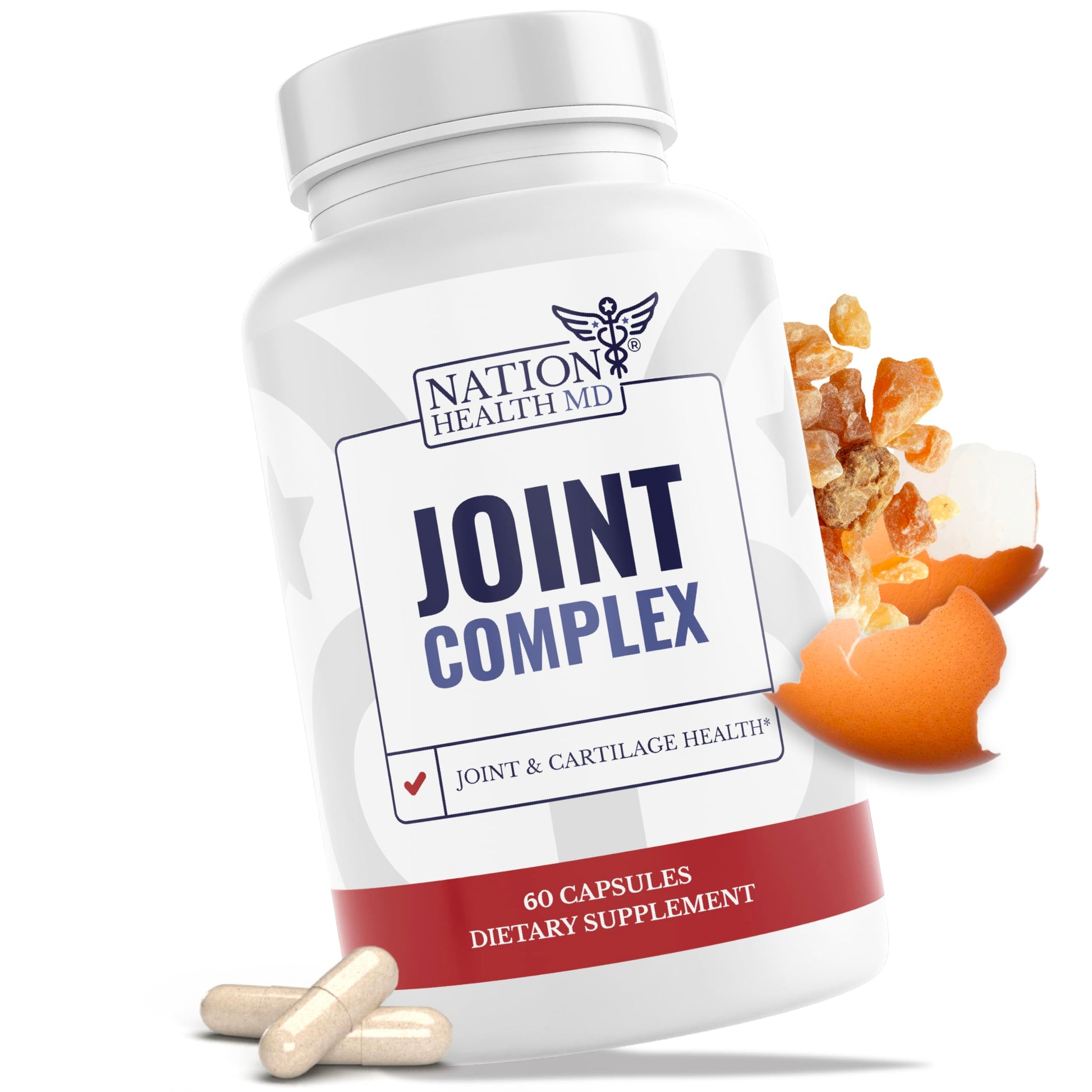 NATION HEALTH MD Joint Complex - Joint & Cartilage Health - Joint Support Supplement with Calcium, NEM Eggshell Membrane, Boswellia Serrata - Knee Supplements for Men & Women, 60 Capsules NATION HEALTH MD buy supplements canada