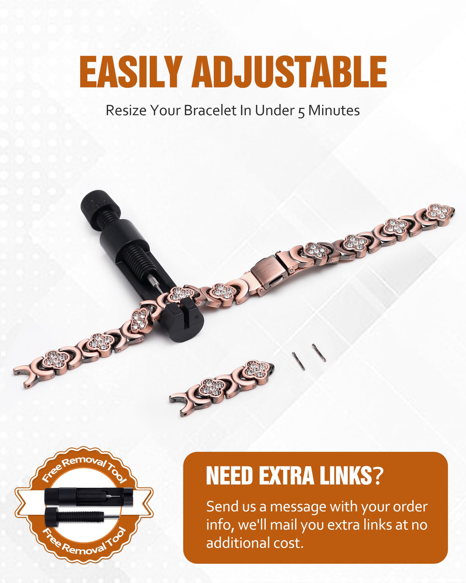 Jecanori Women's Pure Copper Bracelet, Ultra Strength Magnetic Copper Bracelets for Women Jecanori buy supplements canada