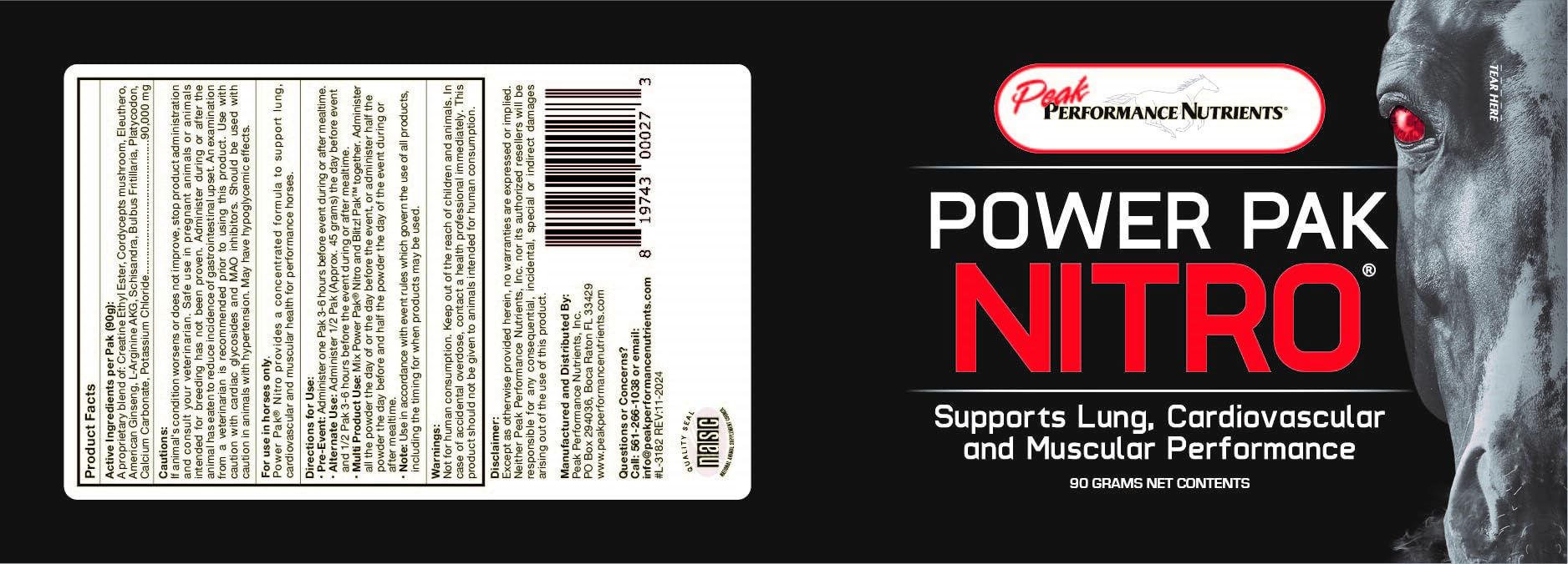 Peak Performance Nutrients Power Pak Nitro 90 Grams 1 Event Peak Performance Nutrients buy supplements canada