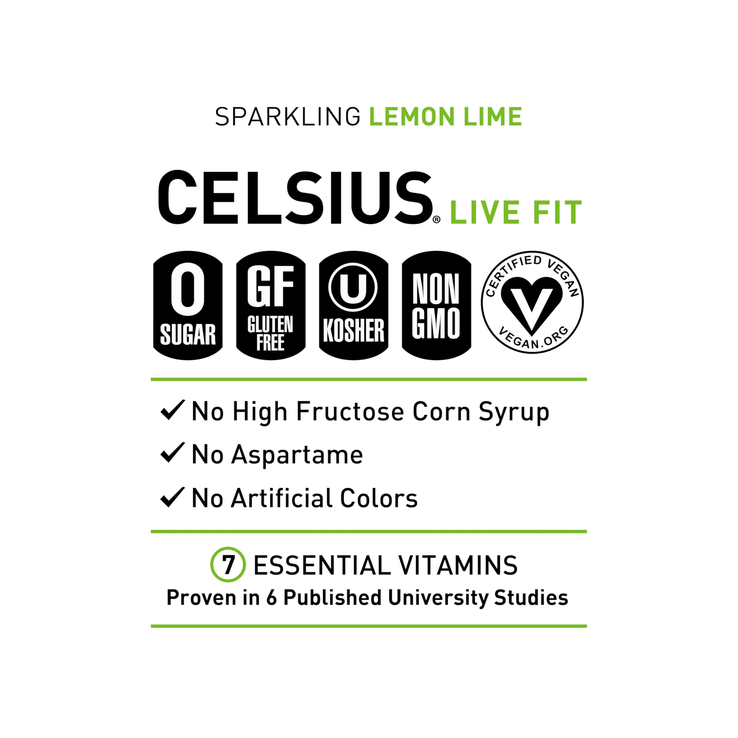 CELSIUS Sparkling Lemon Lime, Functional Essential Energy Drink, 12 Fl Oz (Pack of 12) CELSIUS buy supplements canada