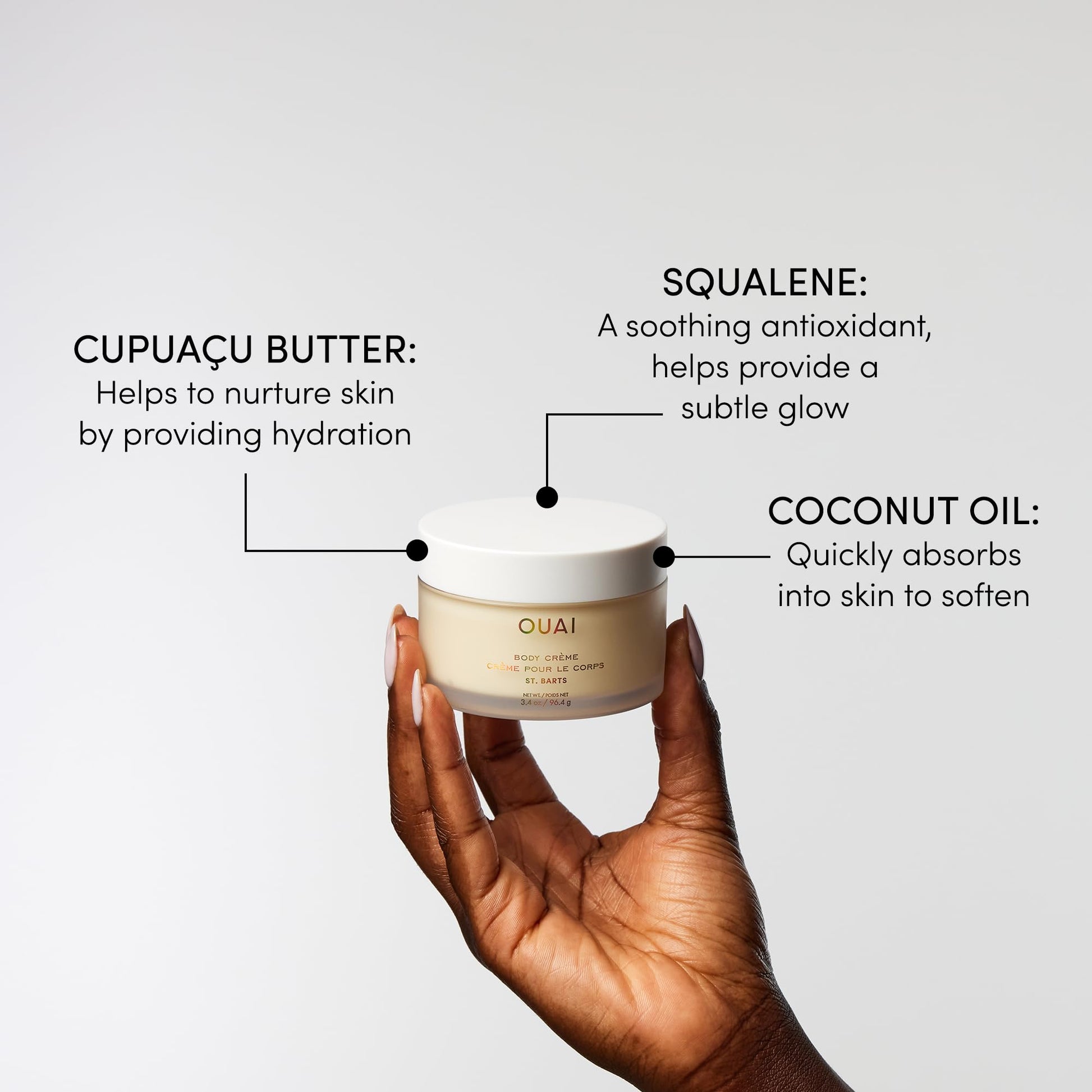 OUAI St. Barts Travel Bundle - Includes Travel Size Scalp & Body Scrub, Foaming Shower Gel, Hydrating Cream, and Hair & Body Mist (4 Count, 3.4 Oz/3.4 Oz/3 Oz/3.3 Oz) OUAI buy supplements canada