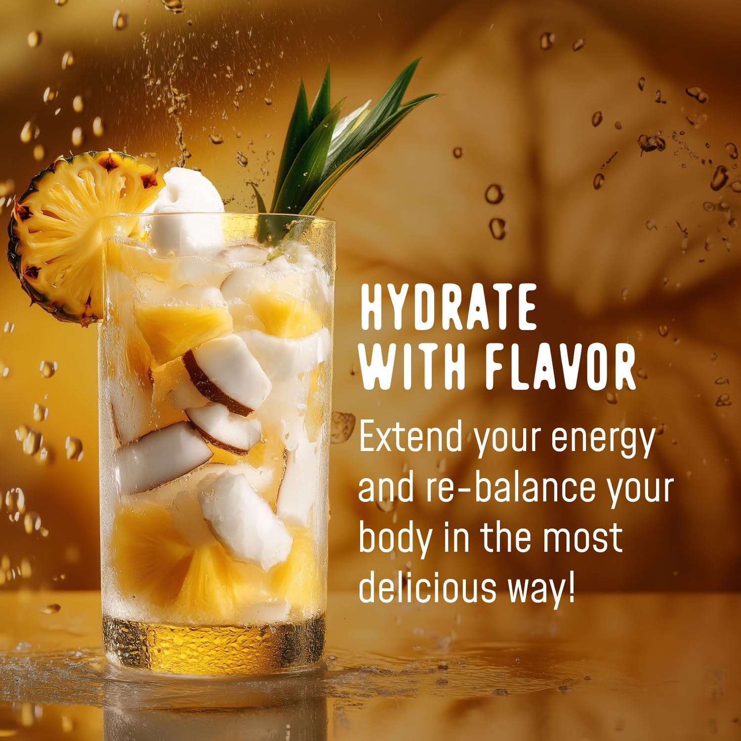 FlavCity Pineapple Coconut Electrolytes Powder Packets - 28 Hydration Packets - No Added Sugar - Hydration Powder with Real Fruit & Unrefined Sea Salt FlavCity buy supplements canada