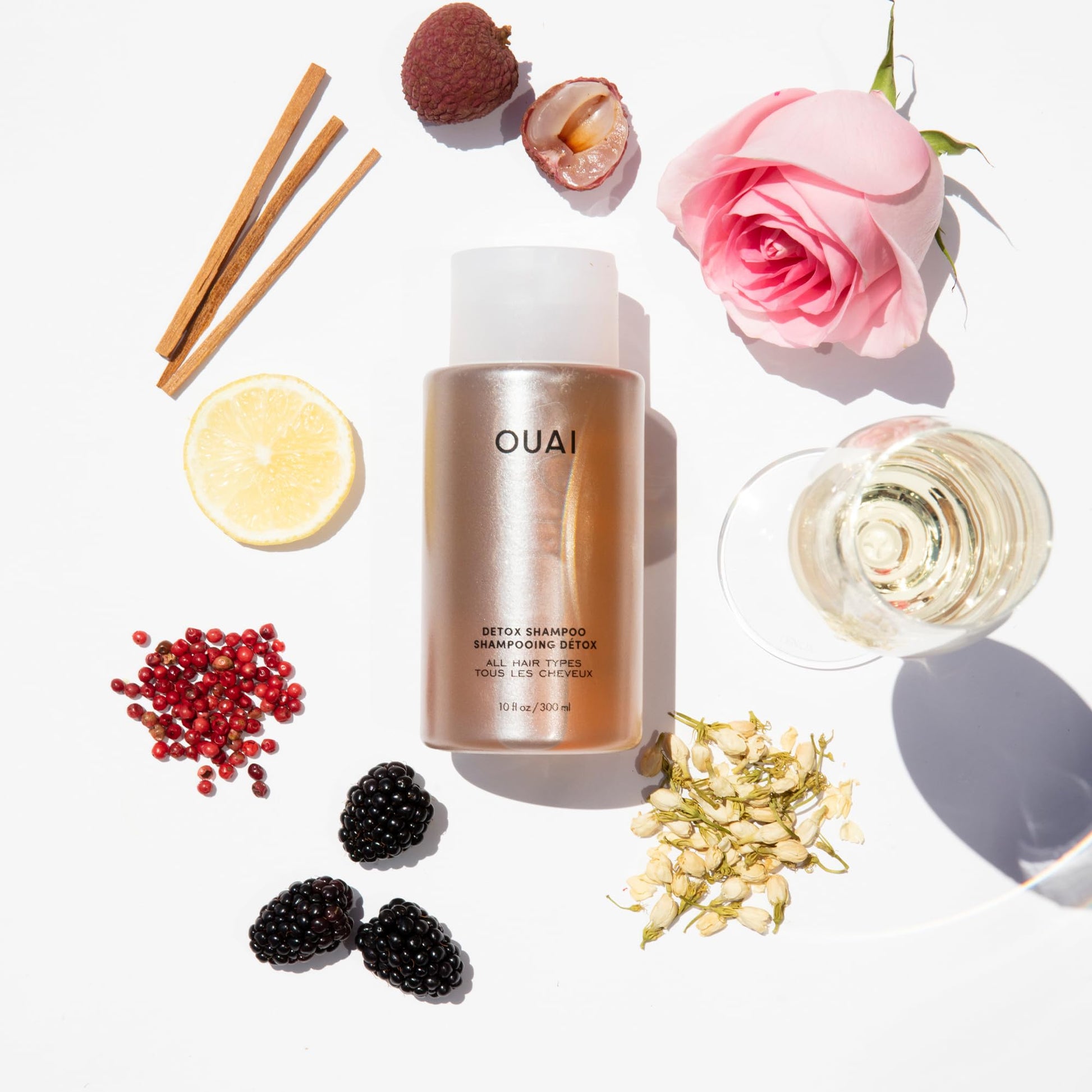OUAI Detox Shampoo + Refill - Clarifying Shampoo for Build Up, Oil, Product & Hard Water - Apple Cider Vinegar & Keratin for Clean, Refreshed Hair - Sulfate Free Hair Care (2 Count, 10 Oz/32 Oz) OUAI buy supplements canada