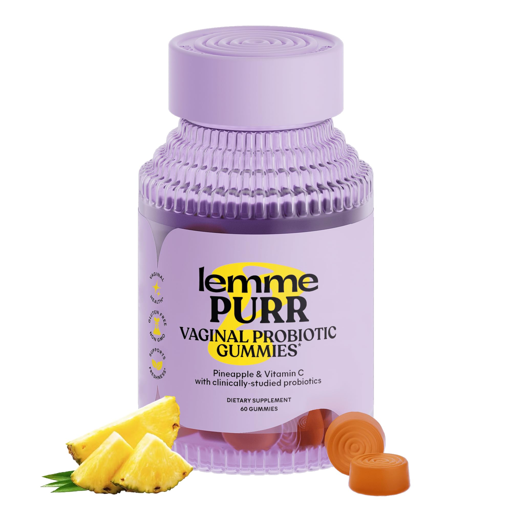 Lemme Purr Vaginal Probiotic Gummies for Women - Balanced pH, Healthy Odor, Yeast Balance & Flora Support Lemme buy supplements canada