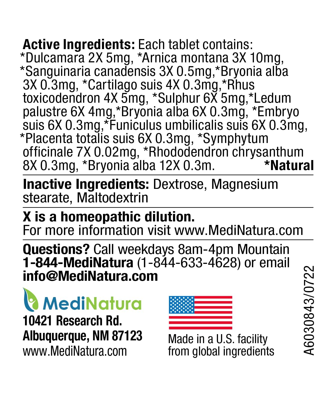 MediNatura Whole Body + Joints Bundle T-Relief Arnica +12 Natural Arthritis Pain Tablets 100ct + T-Relief Arnica +12 Natural Pain Relieving Tablets 100ct MediNatura buy supplements canada