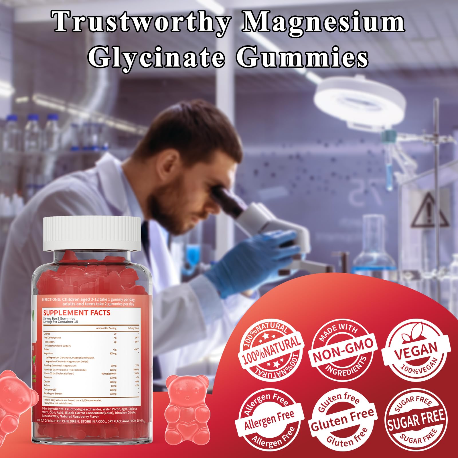 LETSCOL Magnesium Glycinate Gummies 800mg Per Serving, Sugar Free Magnesium Supplement with Magnesium Malate, Calcium, Vitamin D3, B6, CoQ10 for Calm Support & Zzz for Adults Kids LETSCOL buy supplements canada