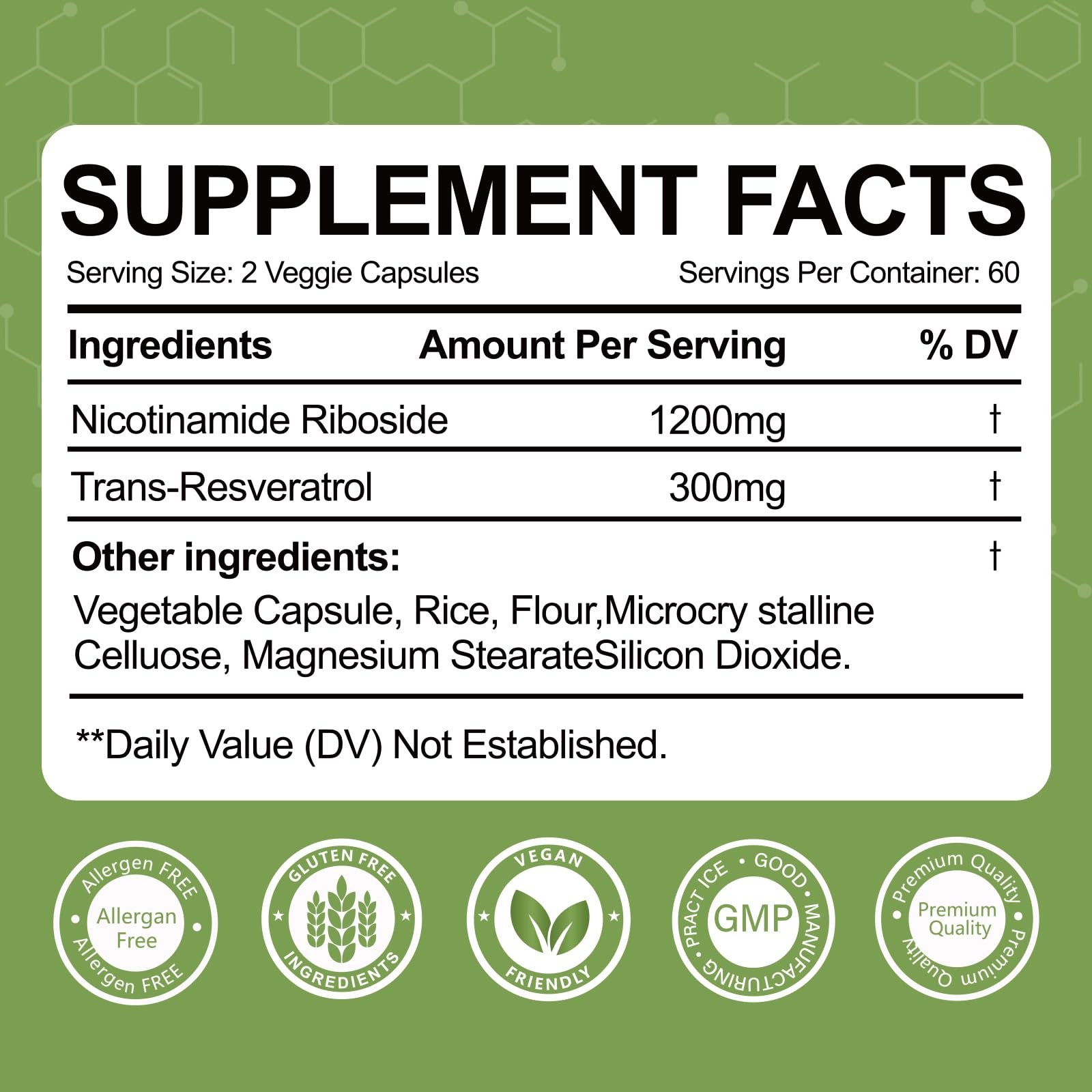 Yalei NAD Resveratrol Supplement 1500mg,120 Veggie Capsules | Liposomal NAD Plus Boosting | Support Cellular Health, Stamina & Healthy Aging for Women & Men | Non-GMO Yalei buy supplements canada