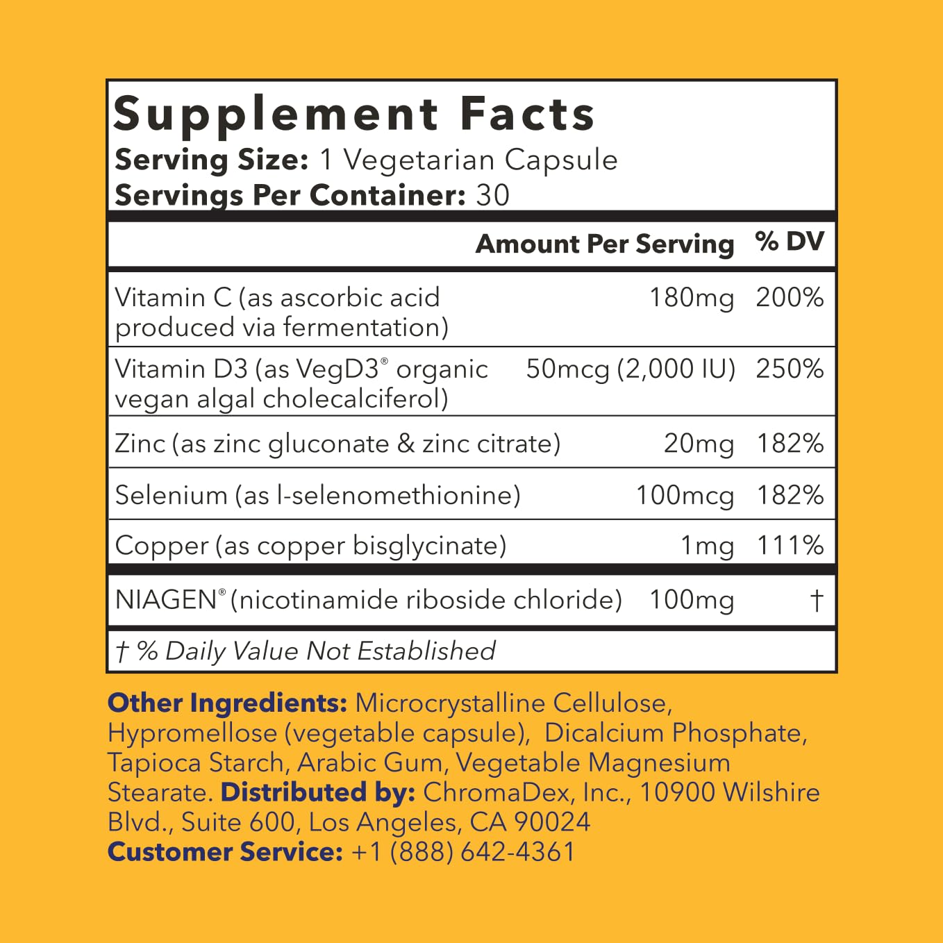 TRU NIAGEN NAD+ Immune Support Supplement - Daily Defense - Vitamin C, Vegan D3 2000 IU, Zinc, Selenium, Copper + 100mg NAD Plus Boosting Niagen NR - 30 Capsules TRU NIAGEN buy supplements canada