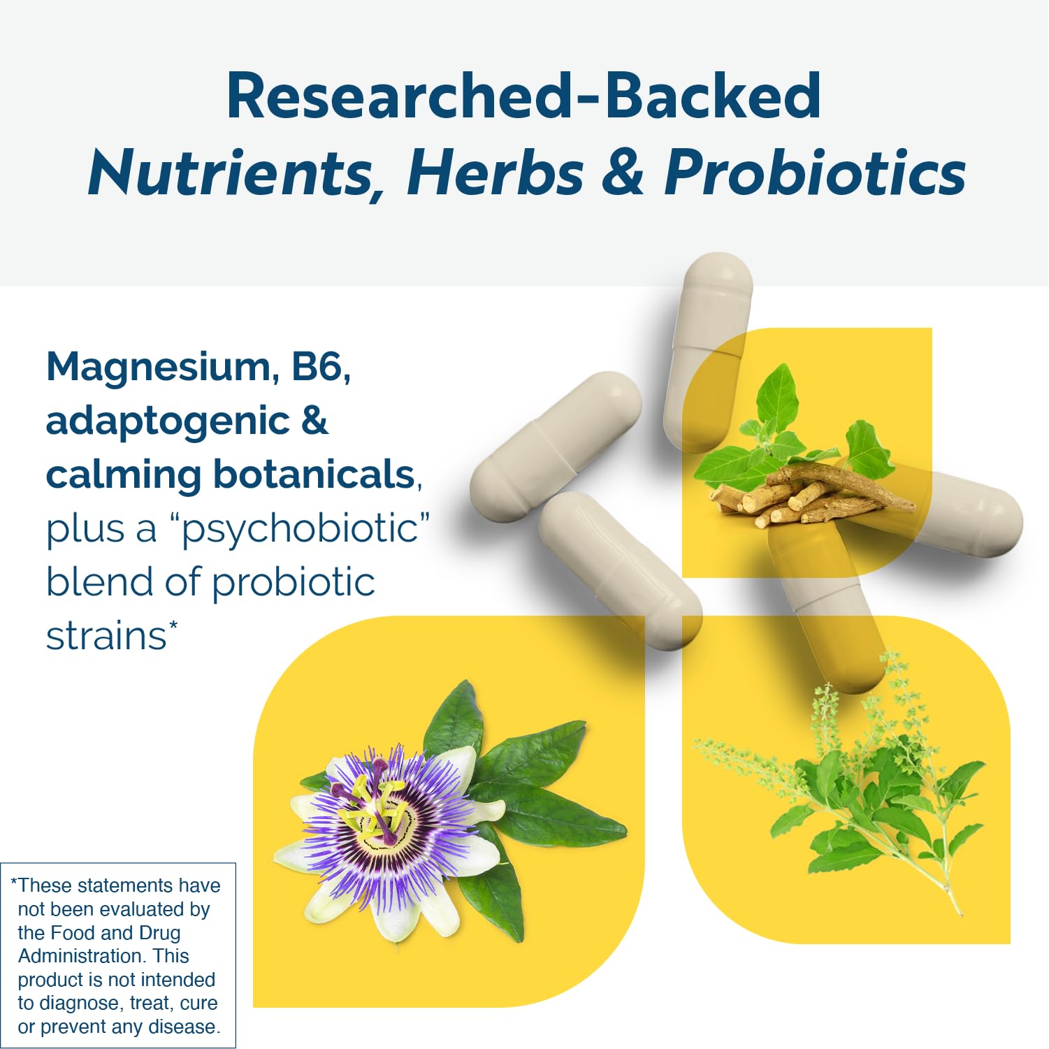 Researched Nutritionals AnxiaEase - Stress, Cortisol Management & Mood Support Supplement - Botanicals, Vitamin B6, Magnesium & 'Psychobiotic' Probiotic Strains (120 Capsules) Researched Nutritionals buy supplements canada
