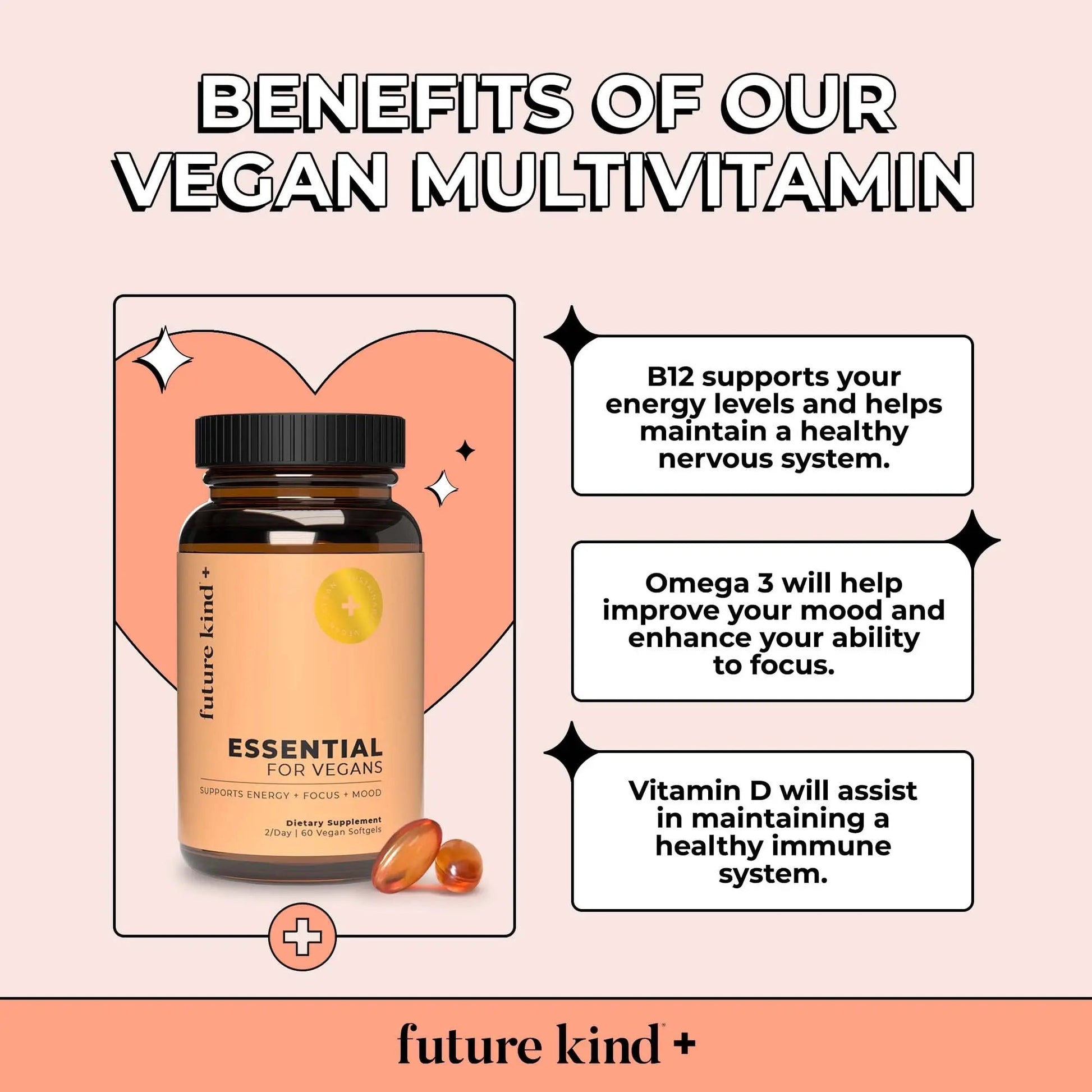 Future Kind Multivitamin Bundle - Vegan Complete Multivitamin and Vegan Essential Multivitamin - Vegan Vitamin B12, Omega 3, and Vitamin D3 - Complete Multivitamin, 42 Vitamins in 1 for Men and Women Future Kind buy supplements canada