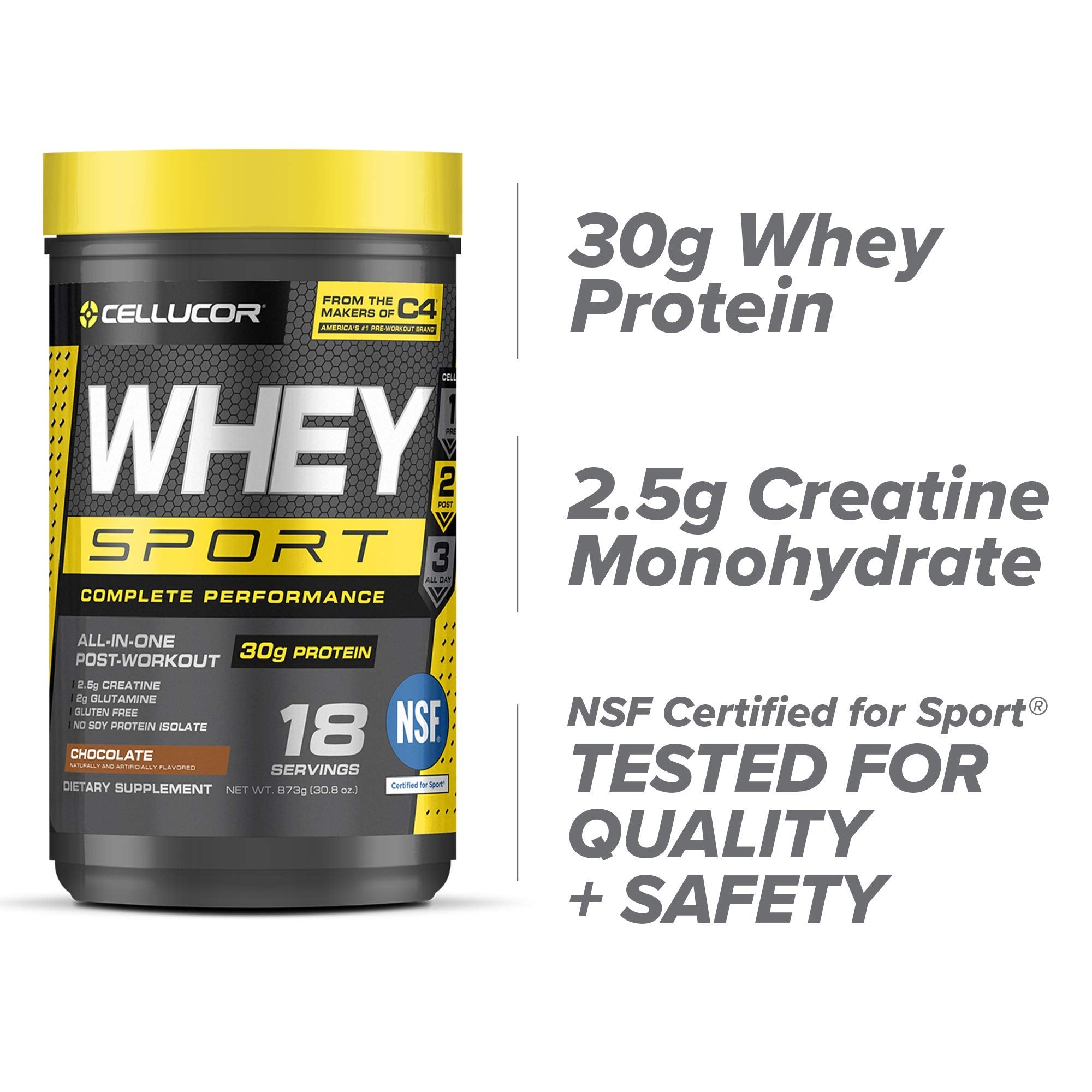 Cellucor Whey Sport Protein Powder Chocolate | Post Workout Recovery Drink with Whey Cellucor buy supplements canada