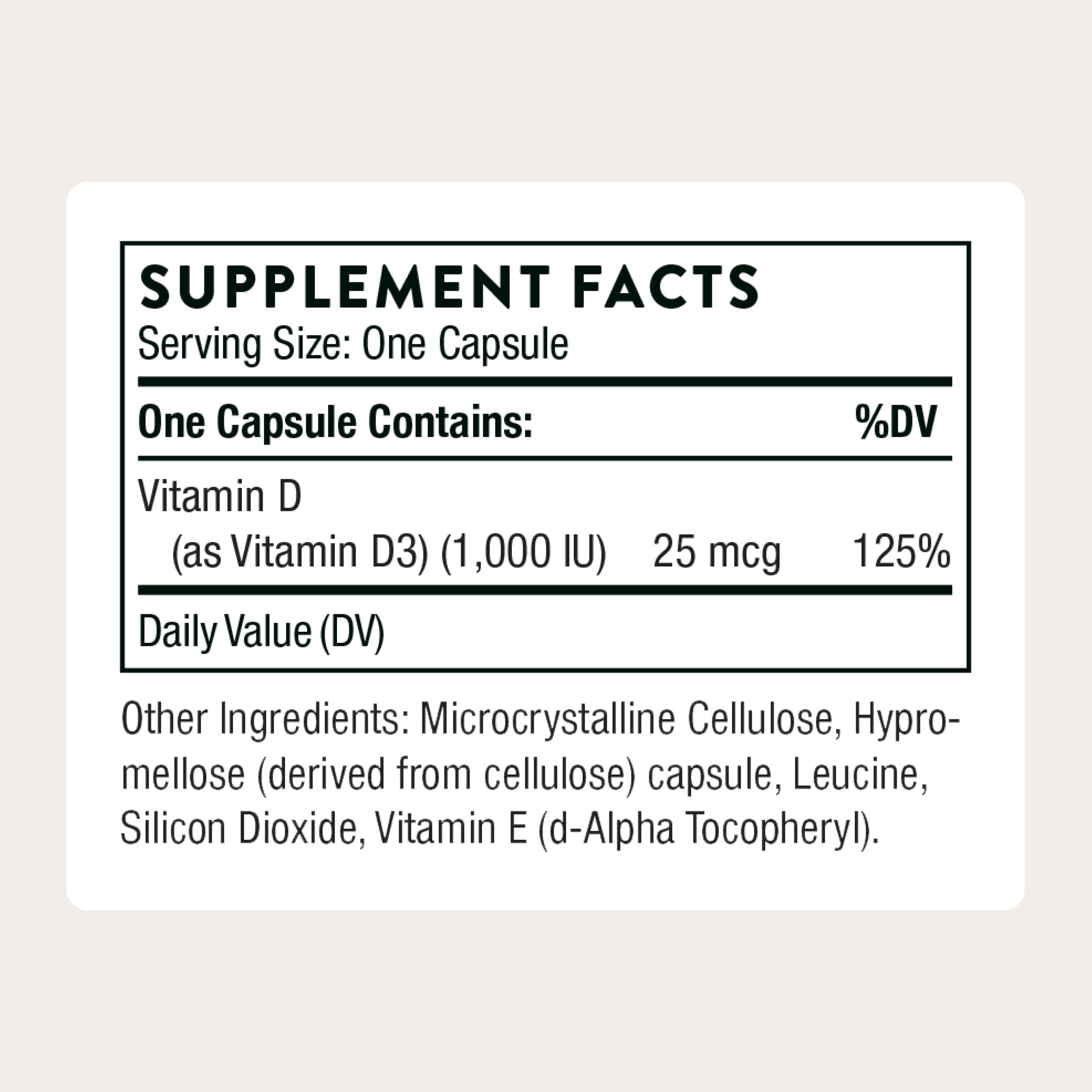 THORNE - Vitamin D3 Supplement - Supports Healthy Bones, Teeth, Muscles, Cardiovascular & Immune Function* - Gluten, Dairy & Soy-Free - 1,000 IU - 90 Servings THORNE buy supplements canada