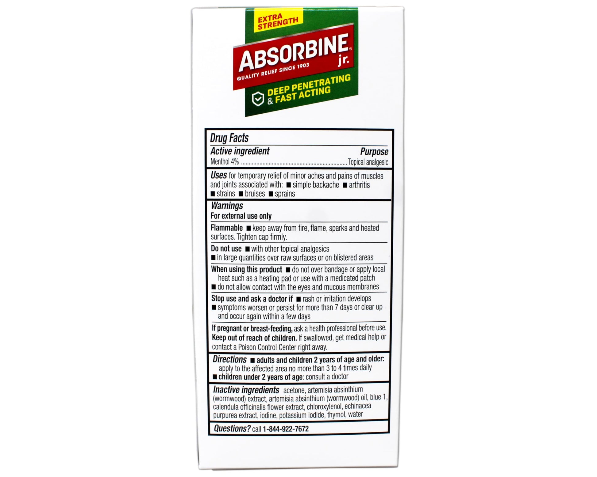ABSORBINE JR. Extra Strength Pain Relieving Liquid, for Muscle, Joints, Arthritis Pain, with No-Mess Applicator, 4 Oz (Pack of 3) ABSORBINE JR. buy supplements canada