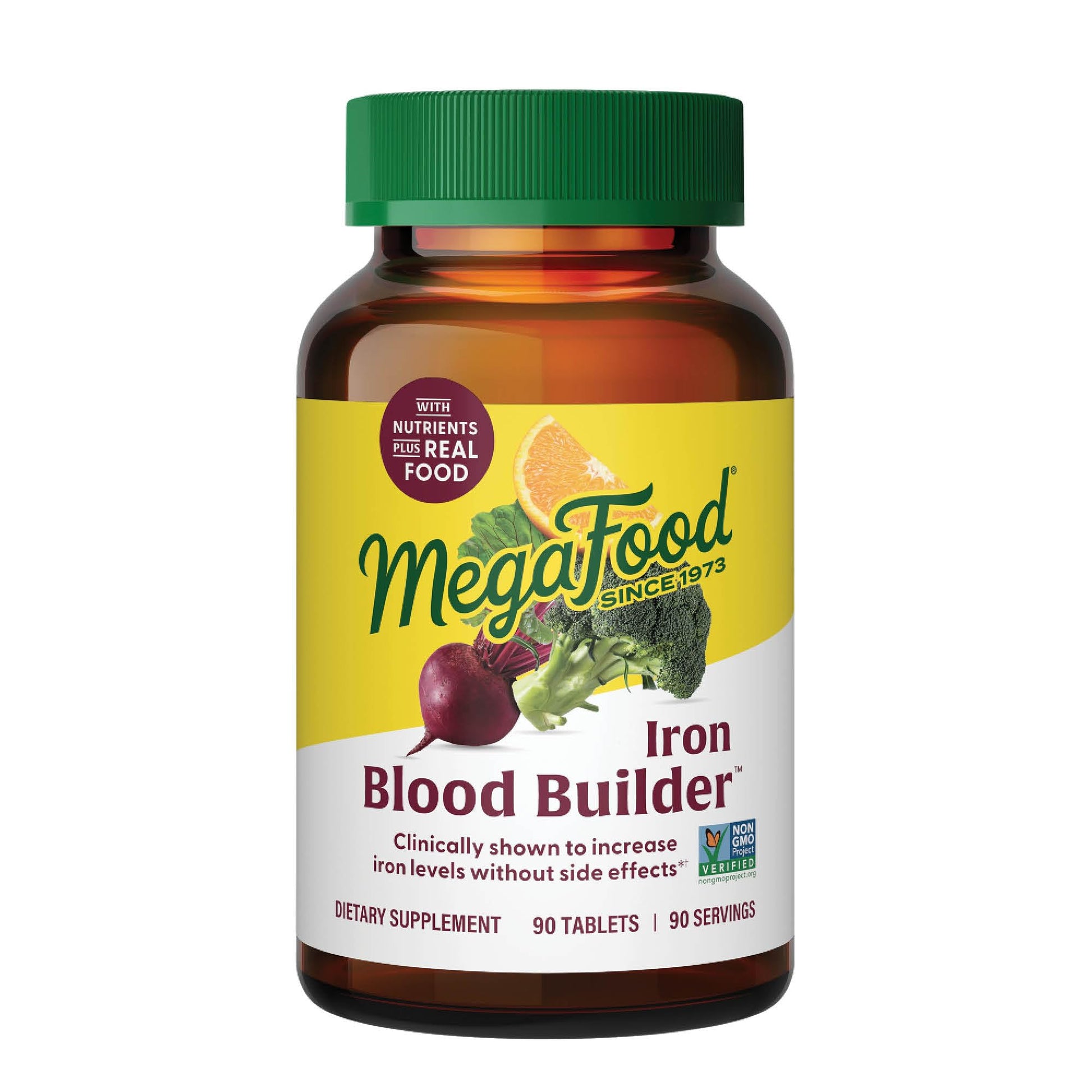 MegaFood Blood Builder Iron Supplement for Women & Men - Increase Iron Levels Without Side Effects - Combats Fatigue - with Vitamin B12, Folic Acid MegaFood buy supplements canada