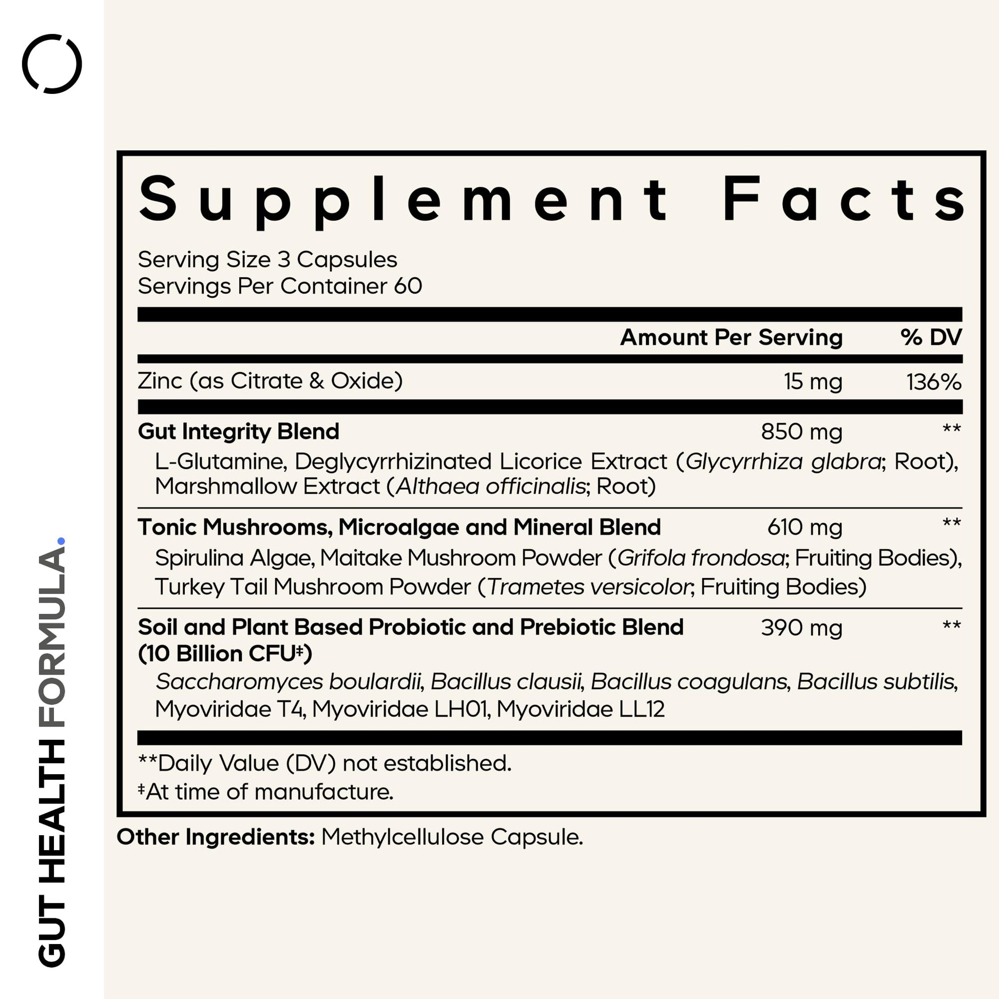 Codeage Gut Health Supplements Vegan Formula - L Glutamine, Zinc, Turkey Tail Mushroom Powder, Tonic Mushroom, Maitake, Micro Algae, Mineral, Codeage buy supplements canada