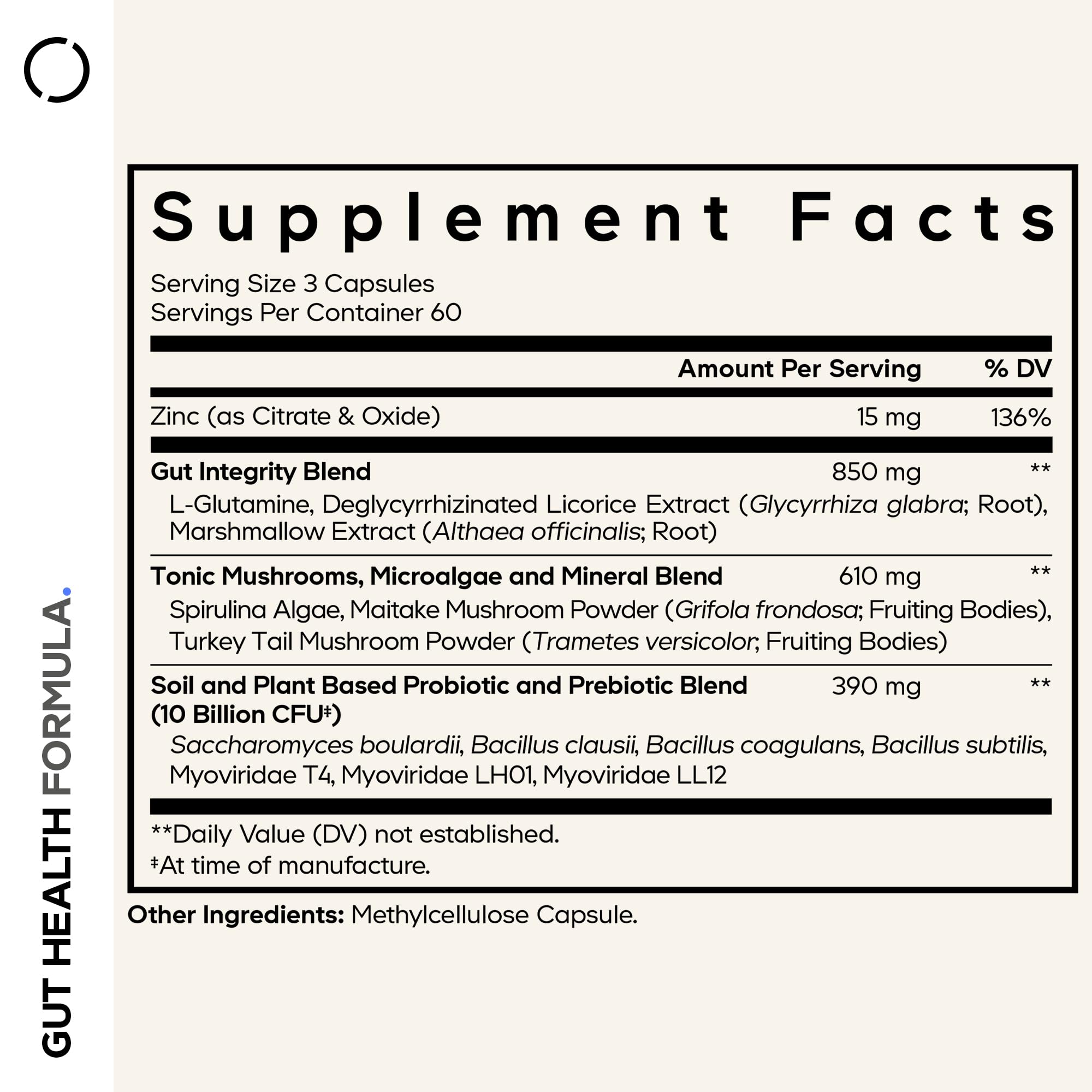 Codeage Gut Health Supplements Vegan Formula - L Glutamine, Zinc, Turkey Tail Mushroom Powder, Tonic Mushroom, Maitake, Micro Algae, Mineral, Codeage buy supplements canada