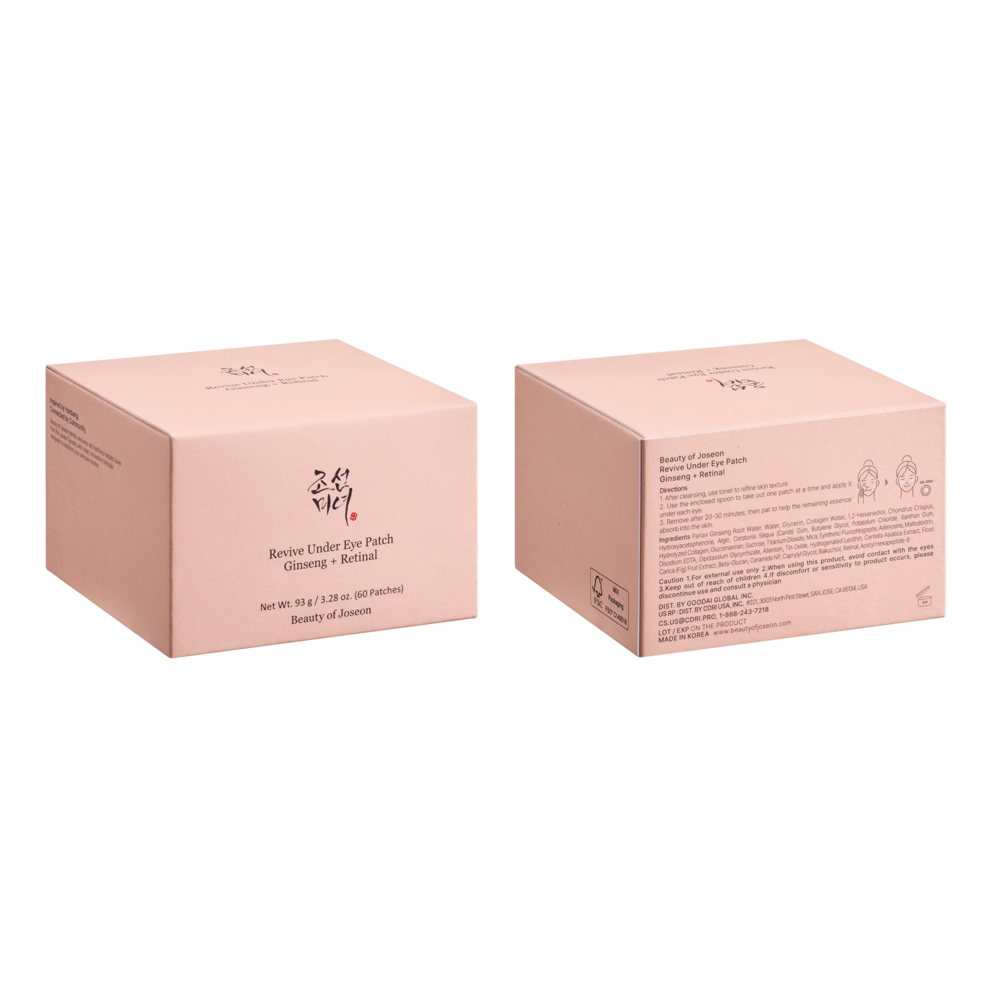 Beauty of Joseon Wrinkle Care Duo Set Revive Eye Serum (30ml / 1 fl oz) & Revive Ginseng Eye Patch (60 Sheets / 30 Pairs) Korean Skincare Beauty of Joseon buy supplements canada