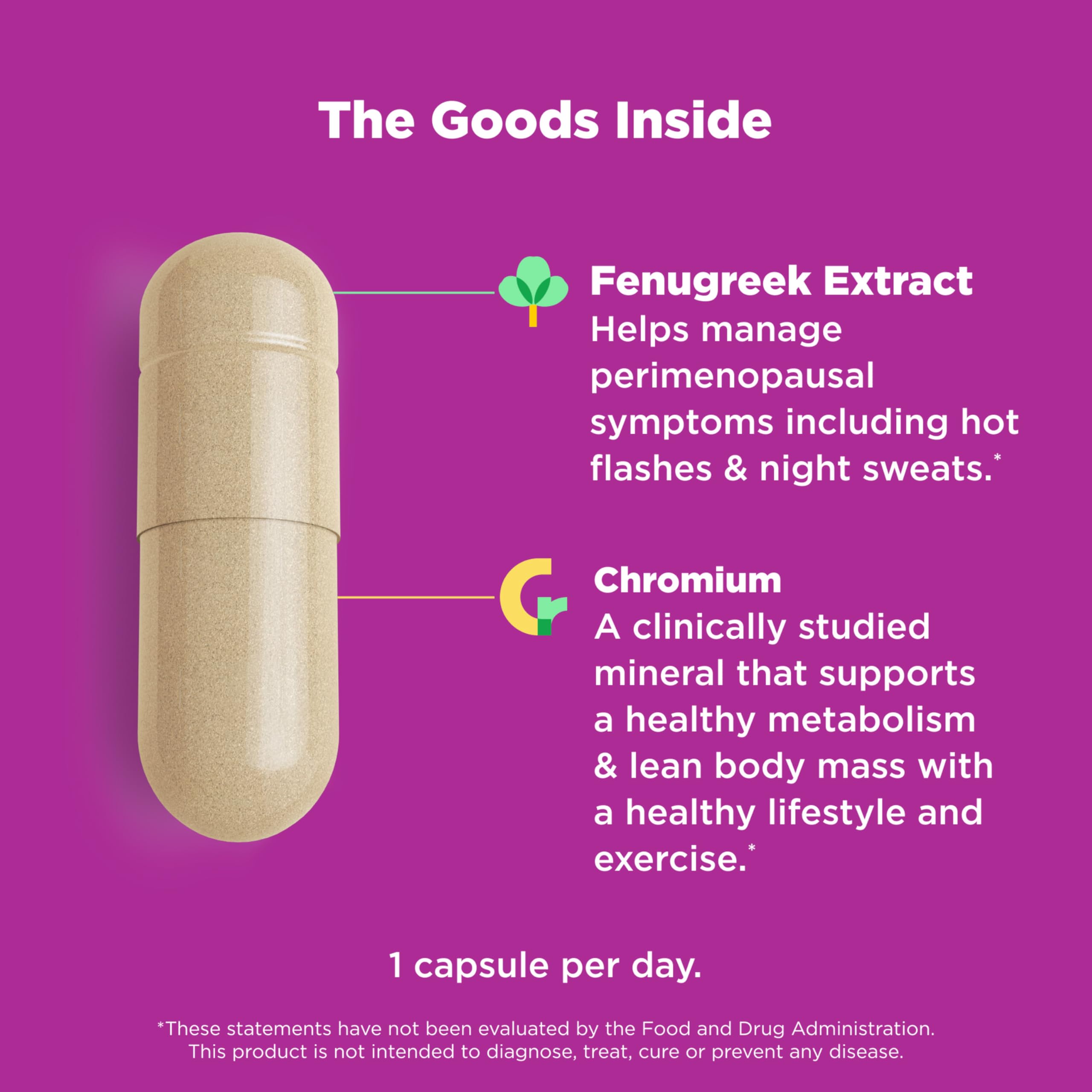 OLLY Balanced Perimeno Capsules, Supports Hormonal Balance, Mood & Metabolism During Perimenopause,* Fenugreek Extract, Chromium, 30 Day Supply - 30 Count OLLY buy supplements canada