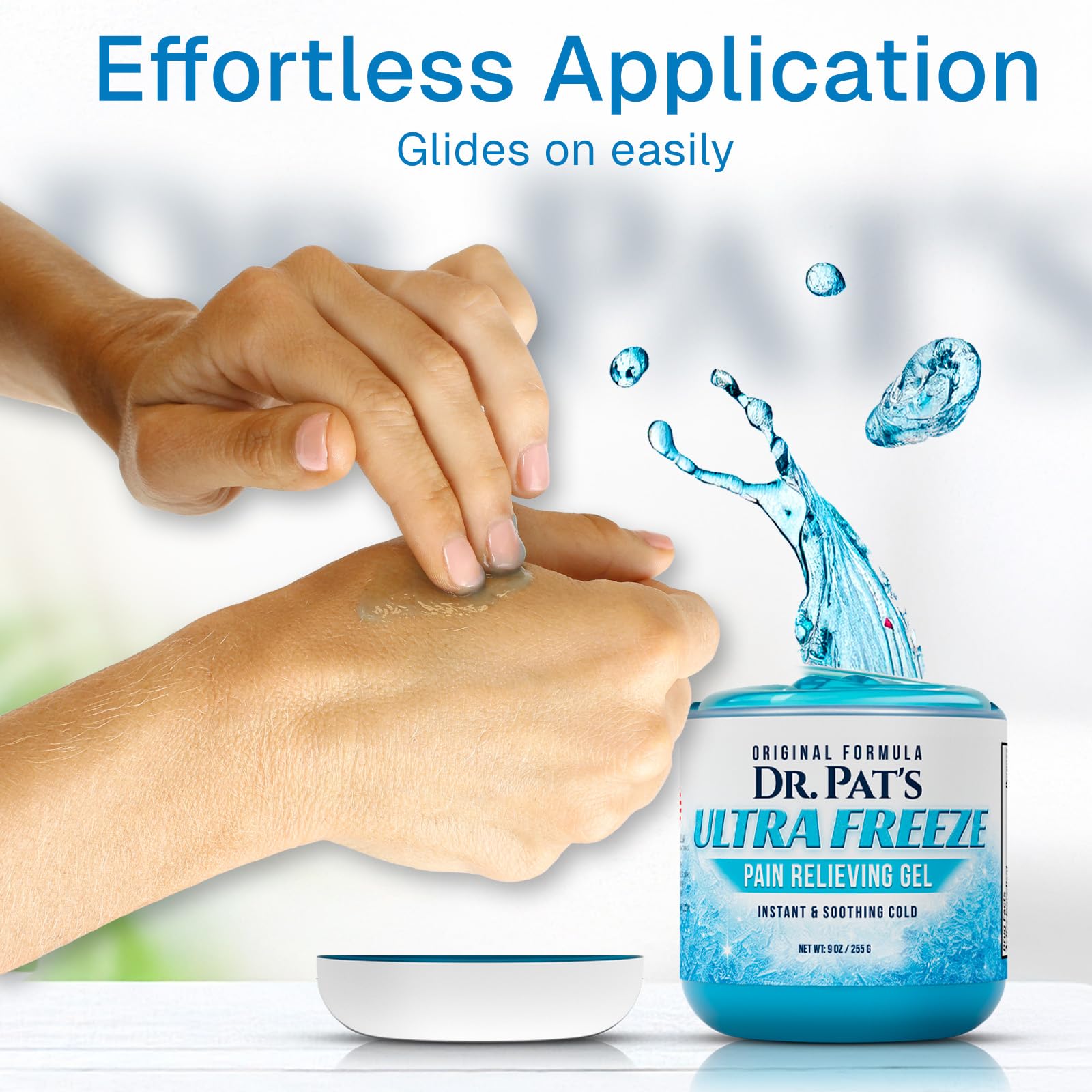 Ultra Freeze Dr Pat's Pain Relief Cream (9oz) - Muscle Rub Gel for Arthritis, Neuropathy, Foot & Joint - Cooling Sports Massage for Back, Shoulder & Knee - Menthol Analgesic for Neck & Body Ultra Freeze buy supplements canada