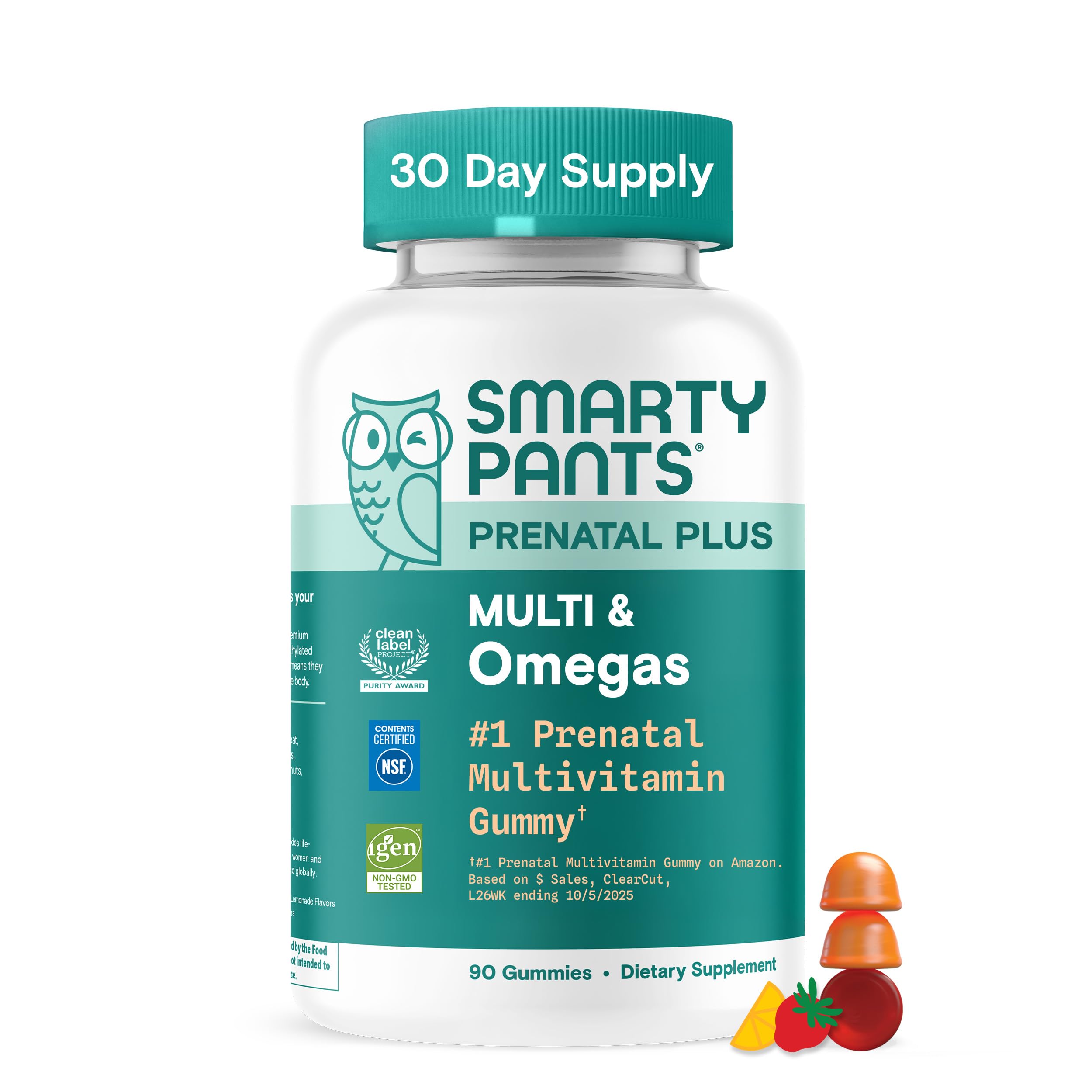 SmartyPants Prenatal Multivitamin Gummies with Omega 3 DHA/EPA, Methylfolate, Biotin, Vitamins D3, C, B12, B6, A, K, and Zinc, Gluten Free, Clean Label SmartyPants buy supplements canada