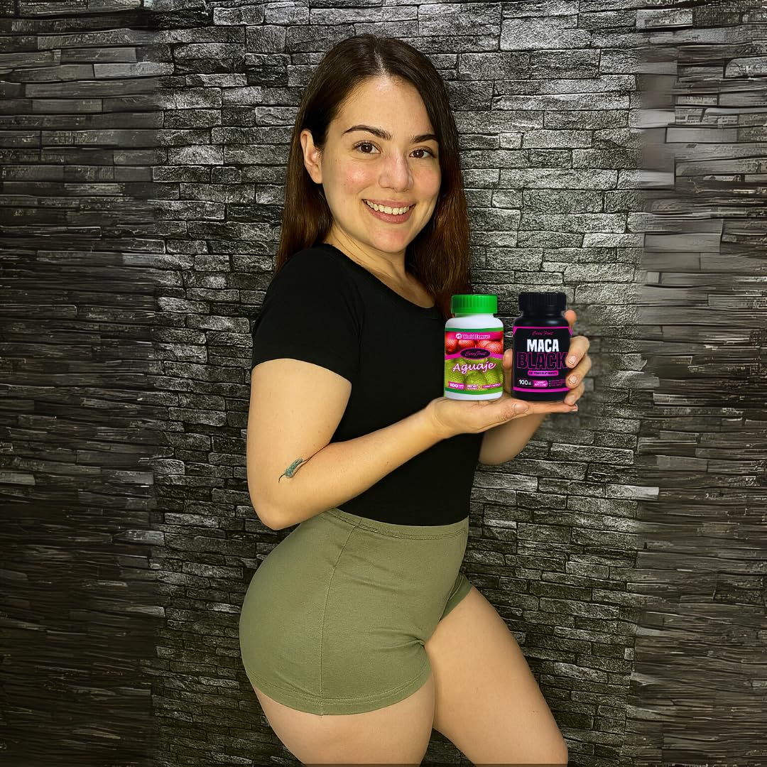 Maximum Booty Growth – Aguaje + Black Maca Pills for Women – Glute Volume Enhancer - Black Curvy Pack Curvy Fruit buy supplements canada
