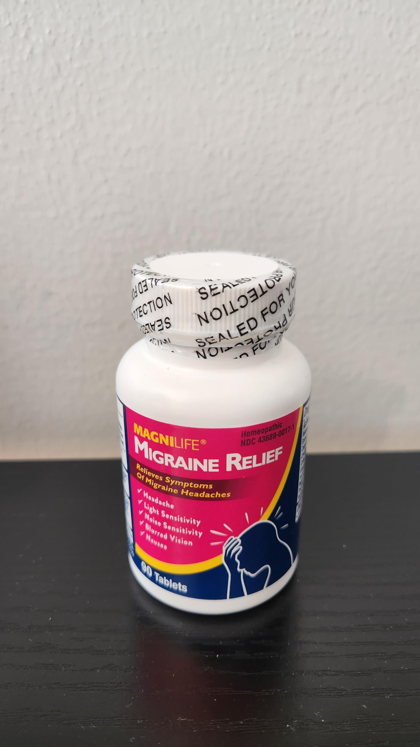 MagniLife Migraine Relief, Non-Habit Forming, 90 Homeopathic Tablets, Migraine Medicine for Light & Sound Sensitivity, Nausea, Blurred Vision & Pressure, Quick-Dissolve Headache Pain Relief MagniLife buy supplements canada