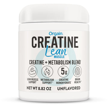 Orgain Micronized Creatine Monohydrate Lean Muscle Powder with Metabolism Blend, Unflavored, 50 Servings, Supports Muscle Strength and Brain Health, No Dairy or Soy, Gluten Free, Vegan Orgain buy supplements canada