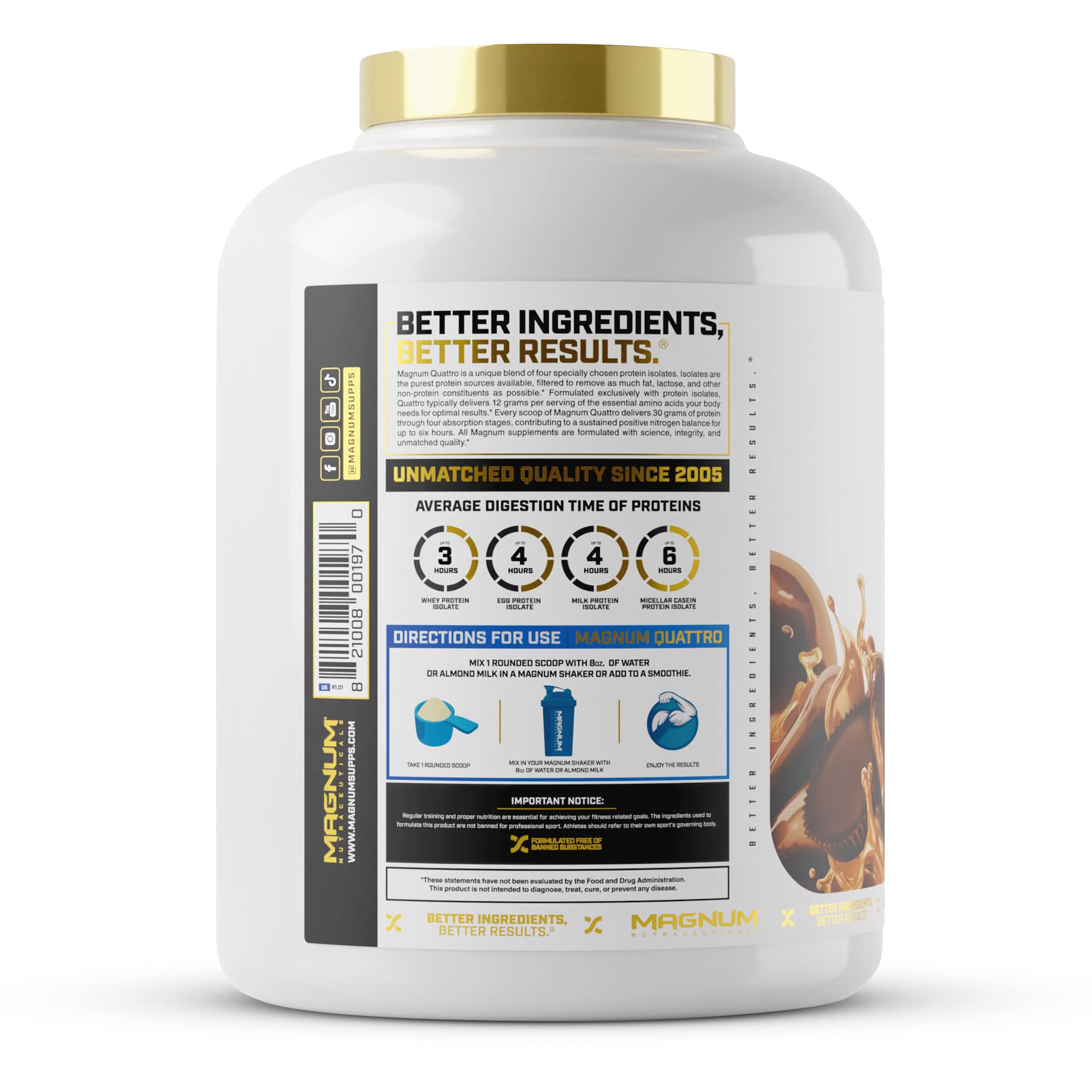 Magnum Nutraceuticals Quattro -, Peanut Butter Cups, 4LB - May Support Muscle Growth QUATTRO buy supplements canada