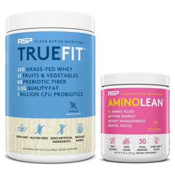RSP NUTRITION TrueFit Protein Powder (Vanilla 2 LB) with AminoLean Pre Workout Energy RSP NUTRITION buy supplements canada